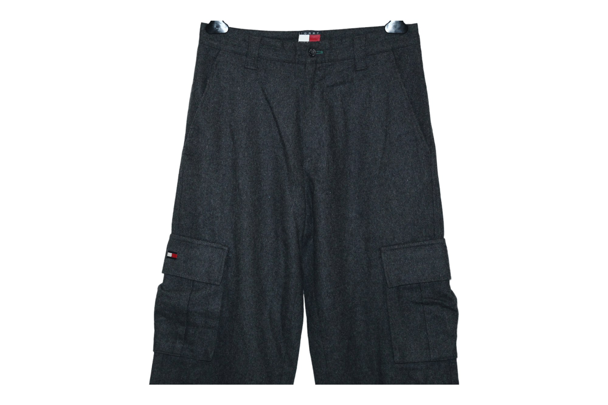 Seditionaries Rare VTG🔥 Tommy Hilfiger Brushed Wool Parachute Cargo Pants Size US 31 - 3 Thumbnail