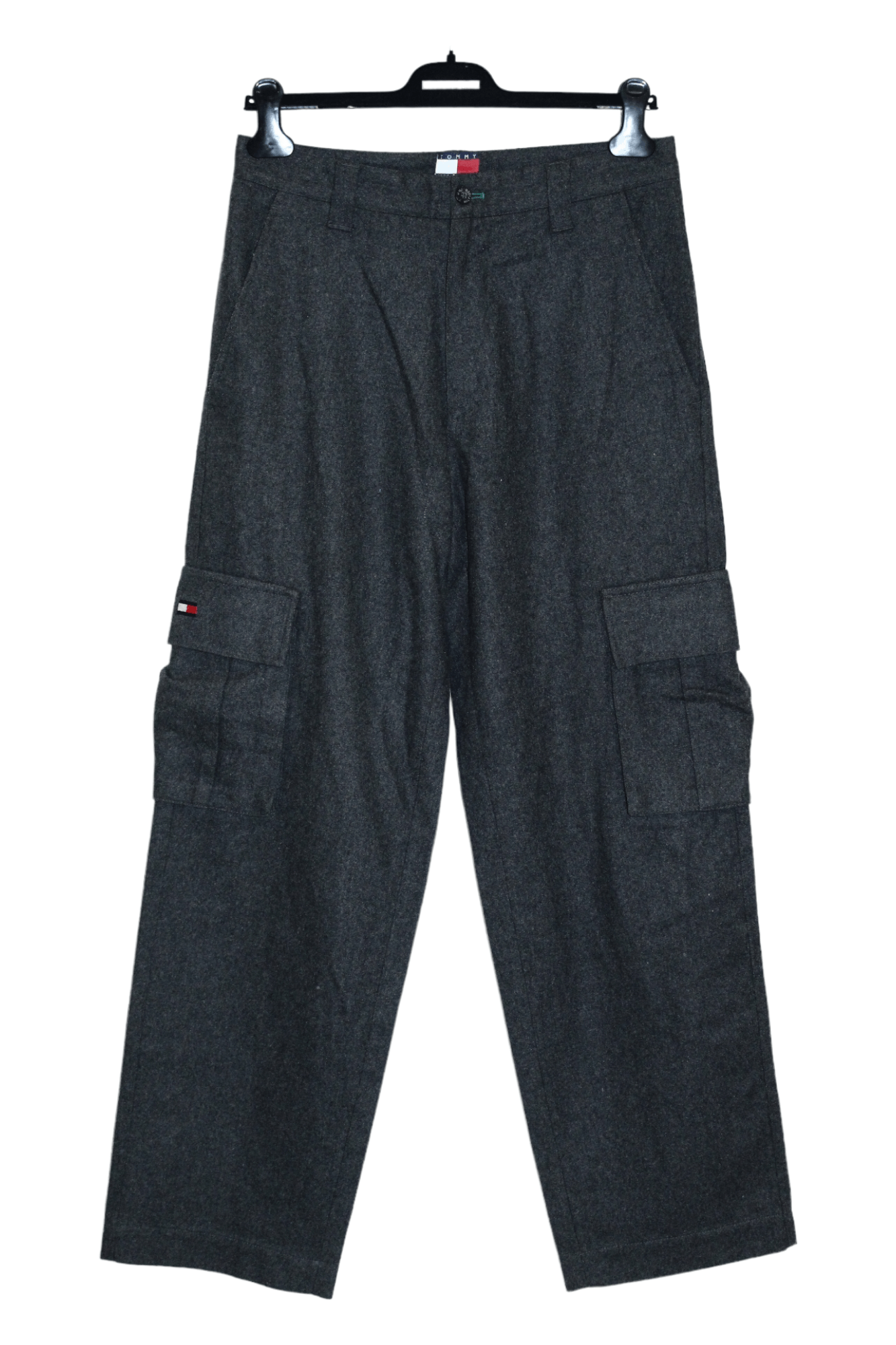 Seditionaries Rare VTG🔥 Tommy Hilfiger Brushed Wool Parachute Cargo Pants Size US 31 - 10 Thumbnail