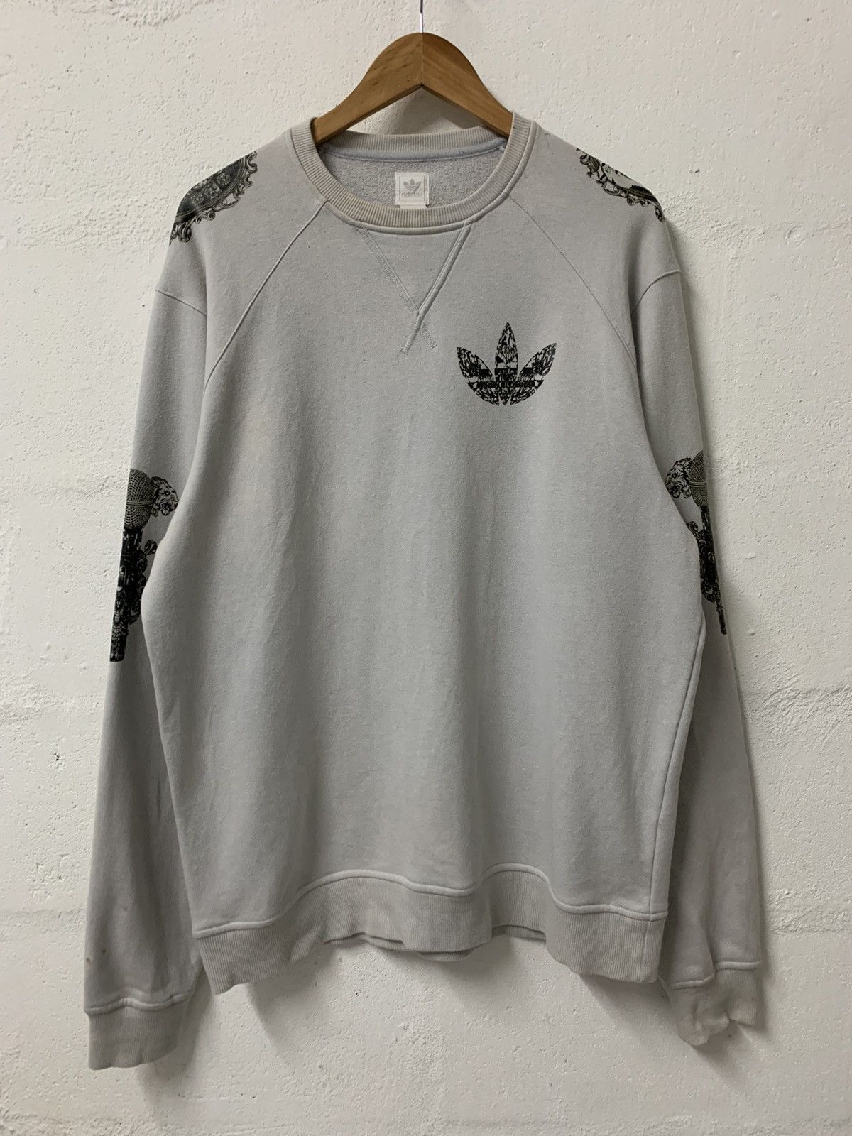 Adidas × Vintage Rare Design Adidas Sweatshirt Size US L / EU 52-54 / 3 - 1 Thumbnail
