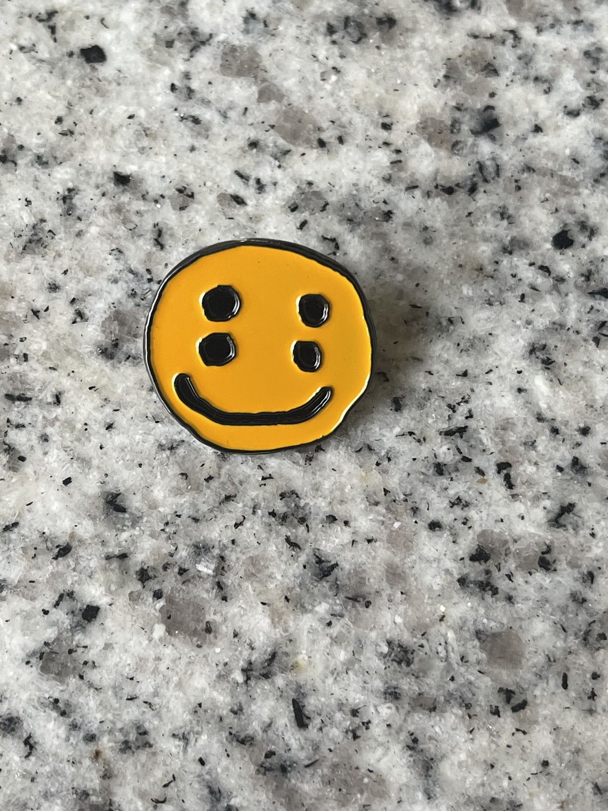 Custom Double vision smiley face CPFM pin badge | Grailed