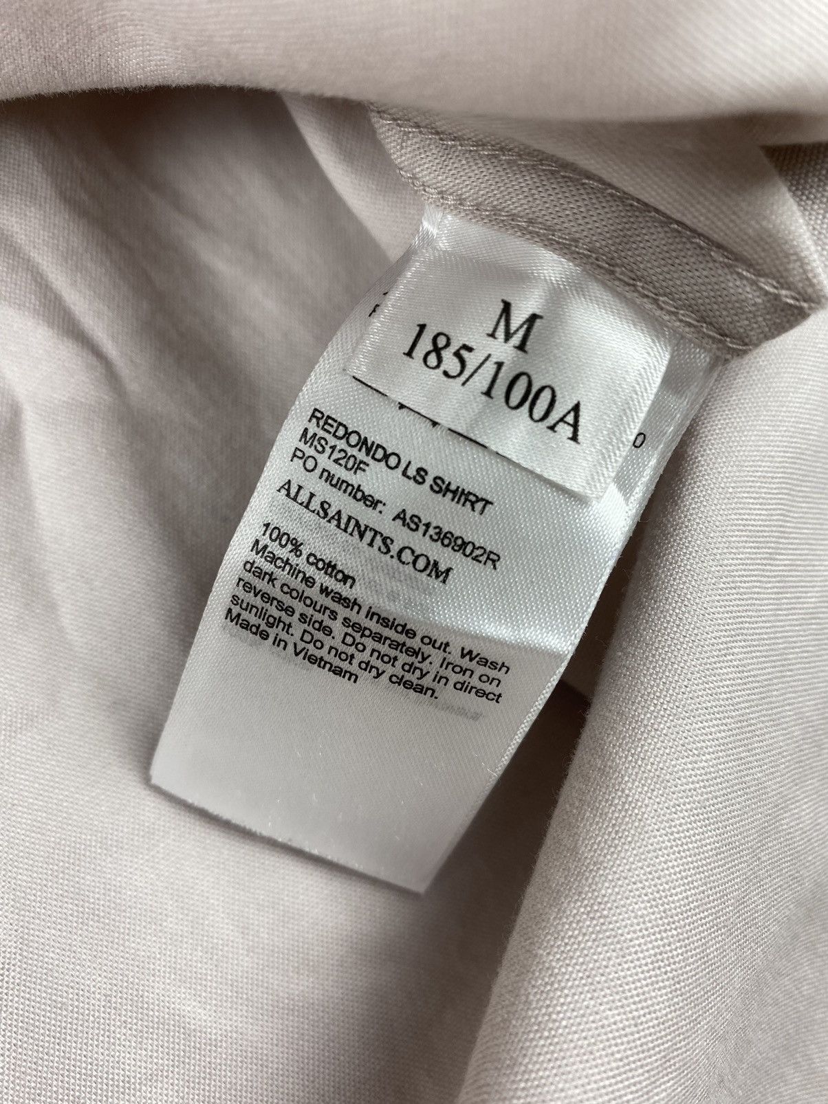 Allsaints Mens Shirt Long Sleeve Allsaints Size M Size US M / EU 48-50 / 2 - 8 Thumbnail