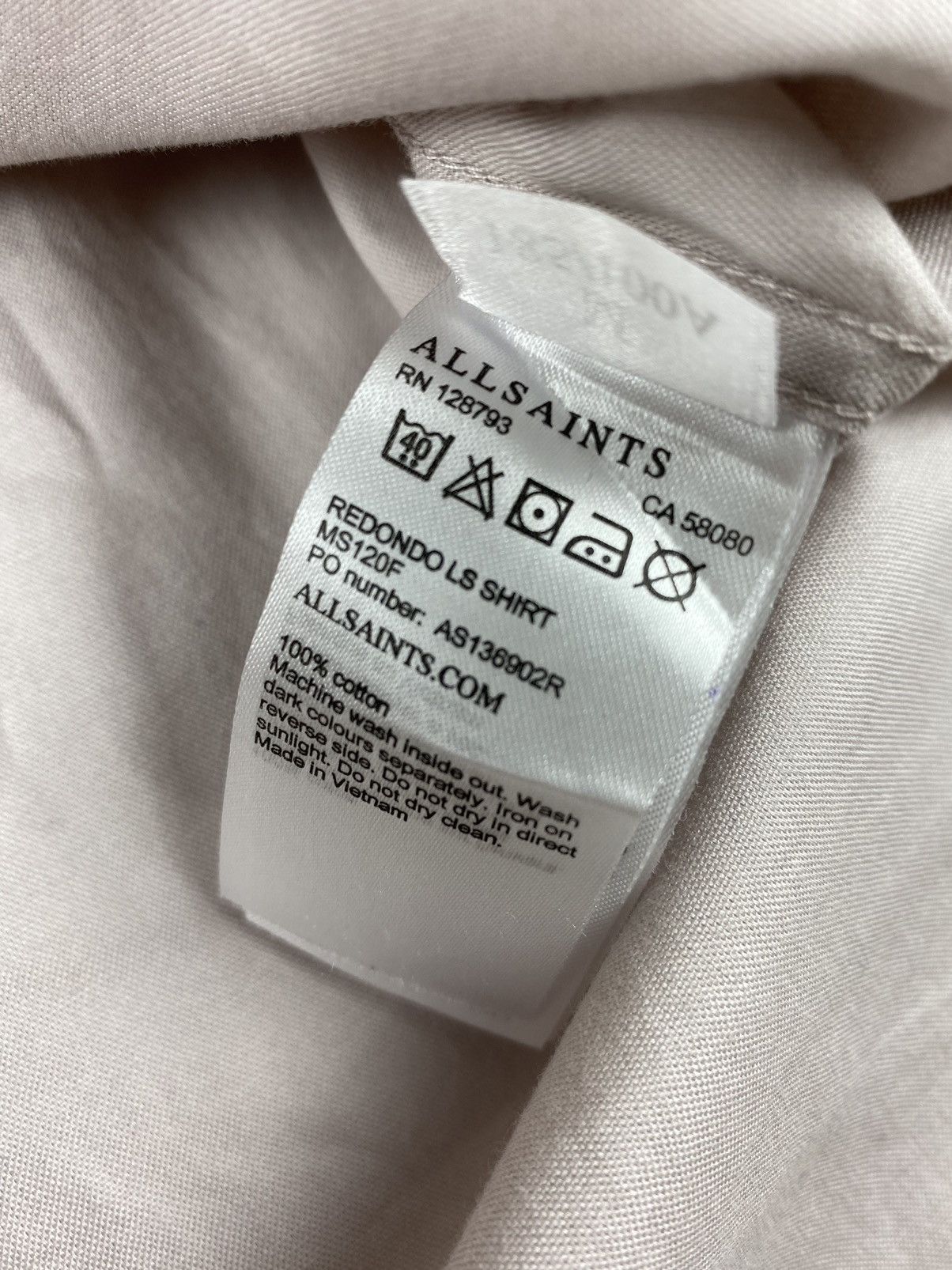 Allsaints Mens Shirt Long Sleeve Allsaints Size M Size US M / EU 48-50 / 2 - 9 Thumbnail
