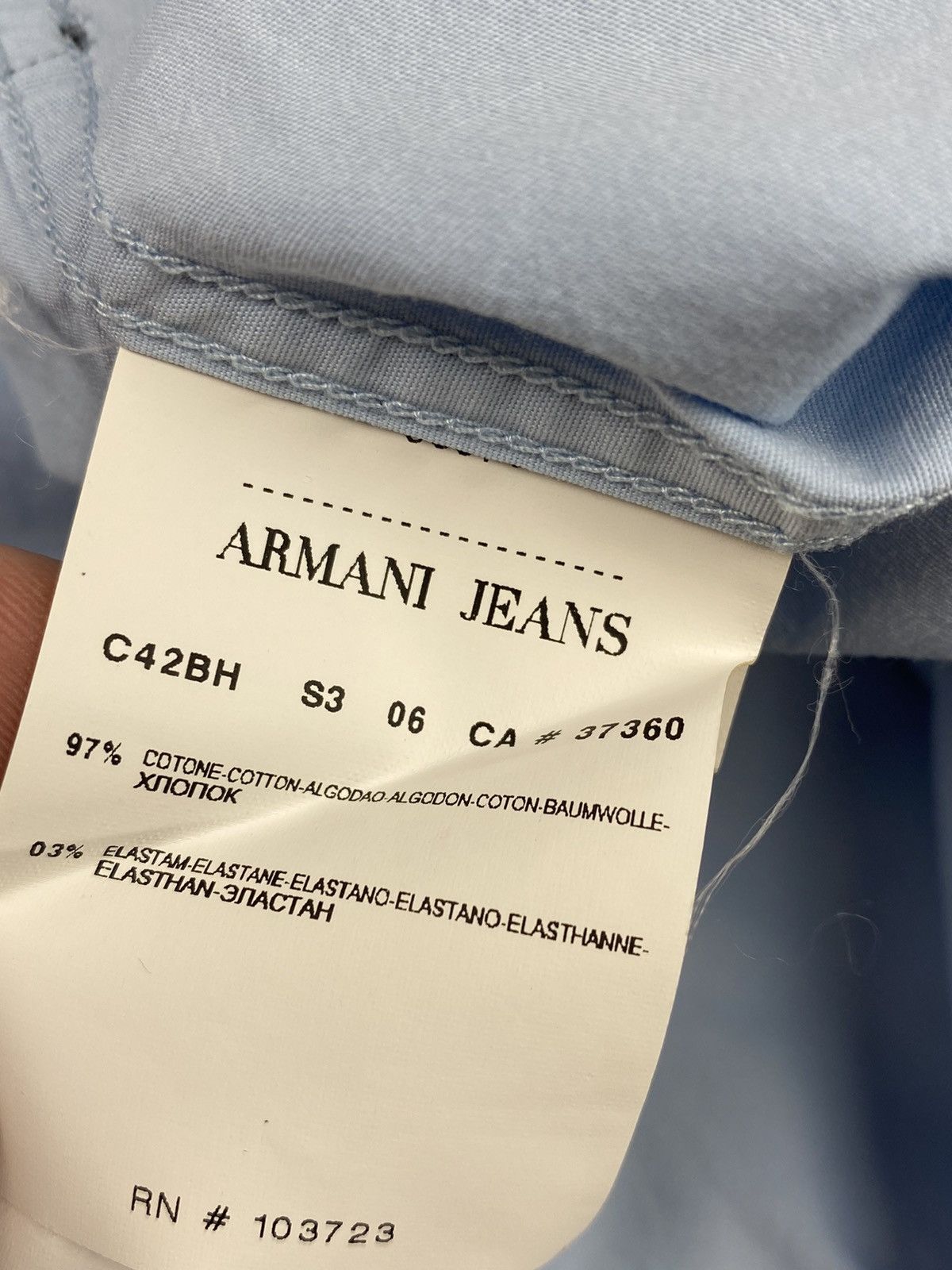 Emporio Armani × Vintage Mens Vintage Armani Jeans Long Sleeve T Shirt Size M Size US M / EU 48-50 / 2 - 10 Thumbnail