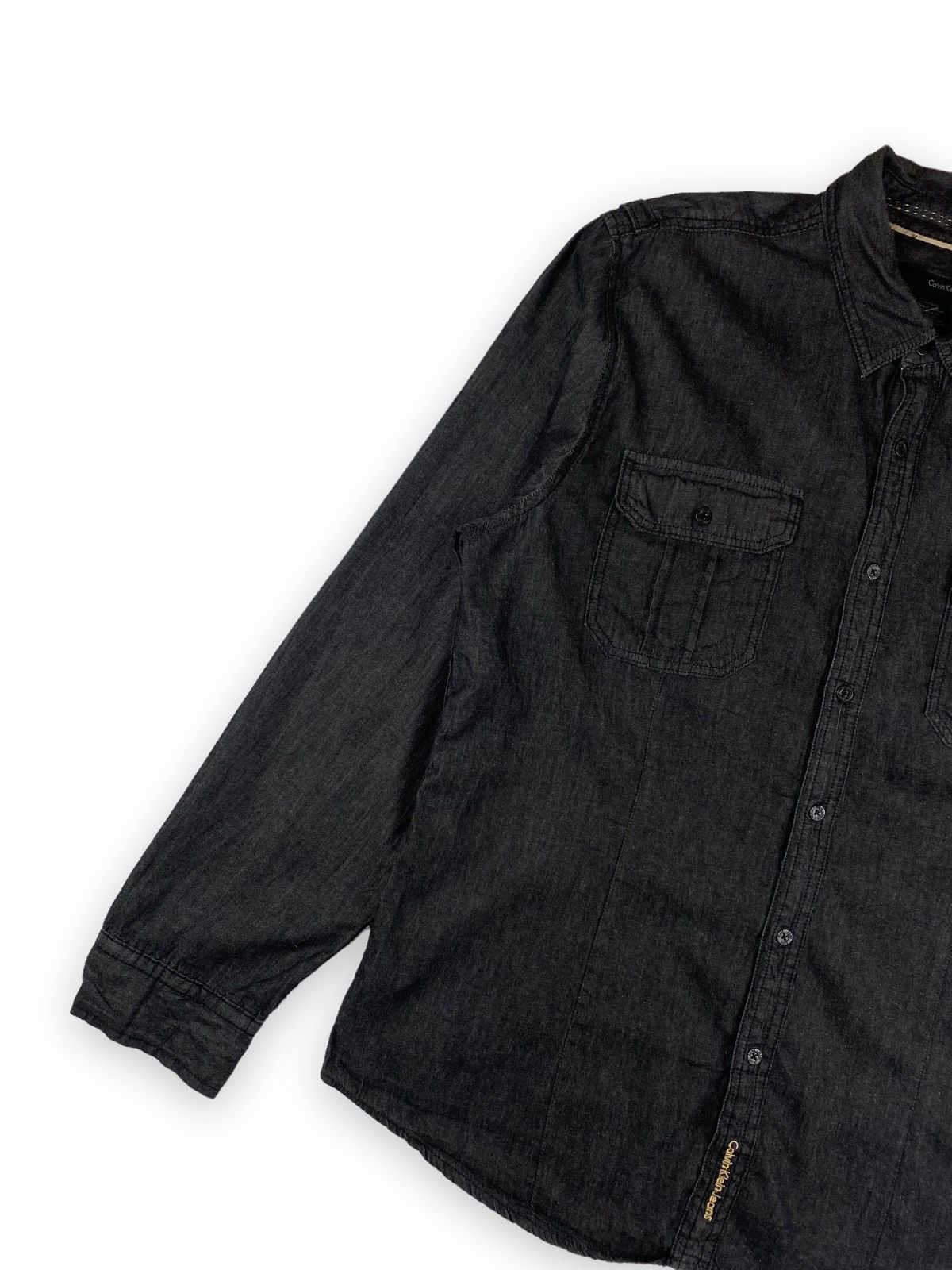 Calvin Klein × Vintage Mens Luxury Shirt Long Sleeve Calvin Klein Size XL Size US XL / EU 56 / 4 - 3 Thumbnail