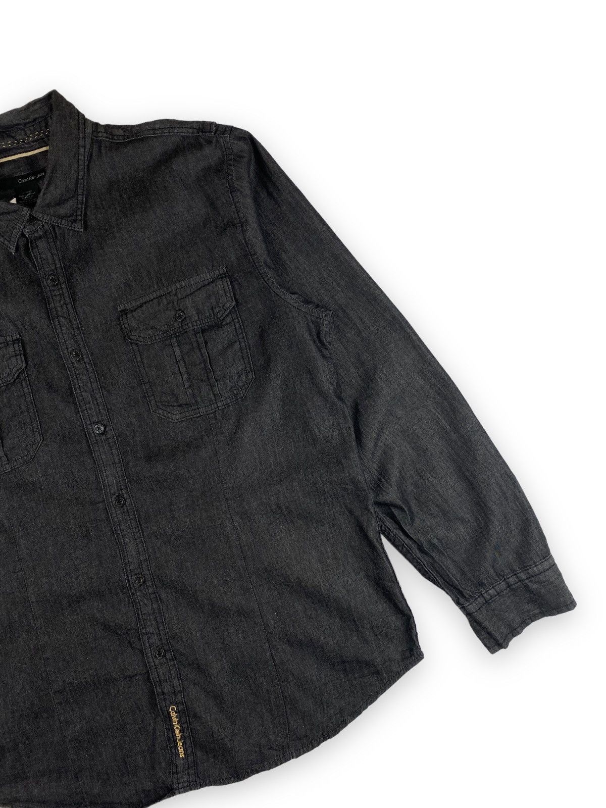 Calvin Klein × Vintage Mens Luxury Shirt Long Sleeve Calvin Klein Size XL Size US XL / EU 56 / 4 - 4 Thumbnail