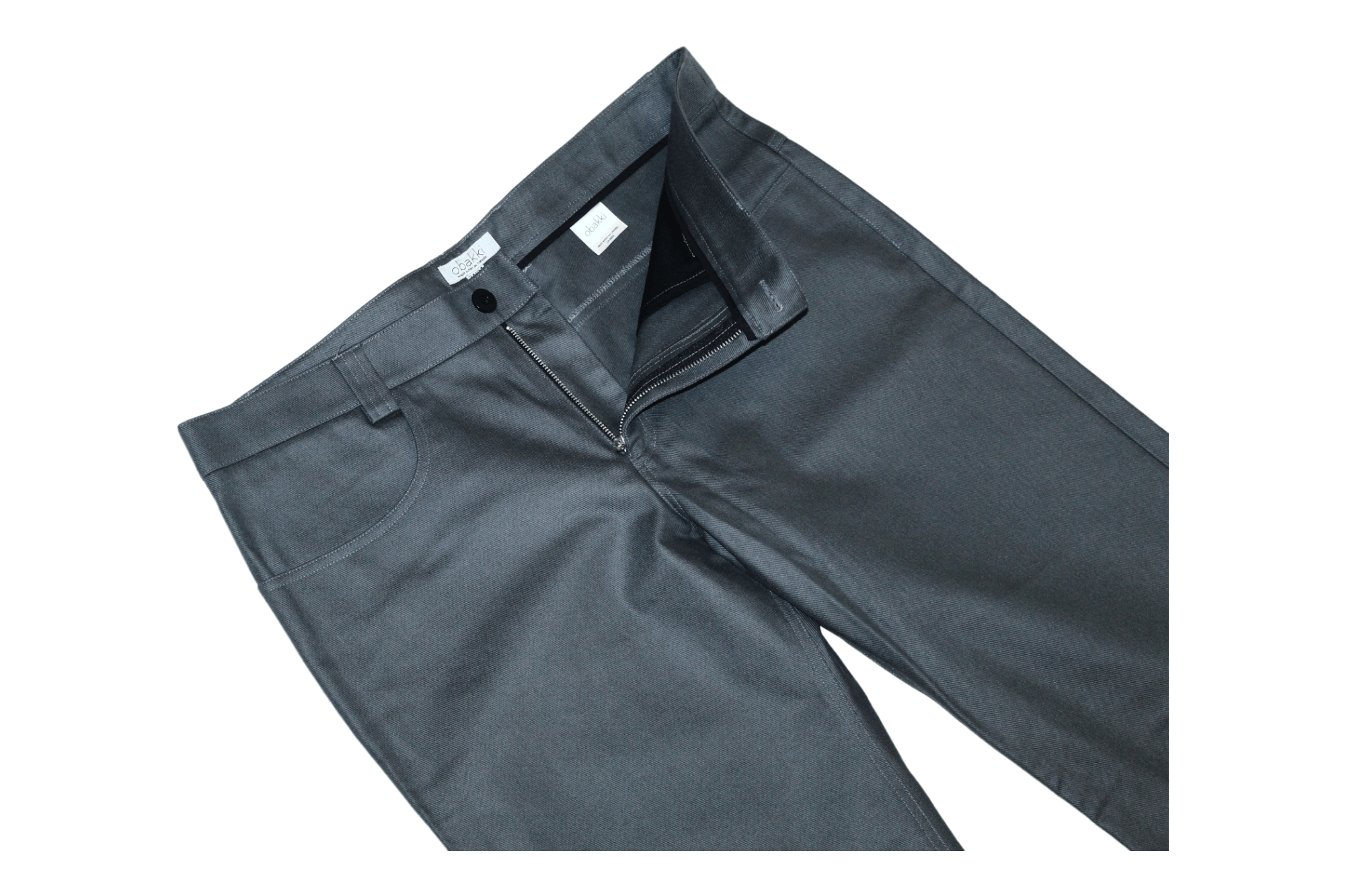 Other Obakki Straight leg Wool Viscose Charcoral Grey Coated Pants Size US 36 / EU 52 - 2 Thumbnail