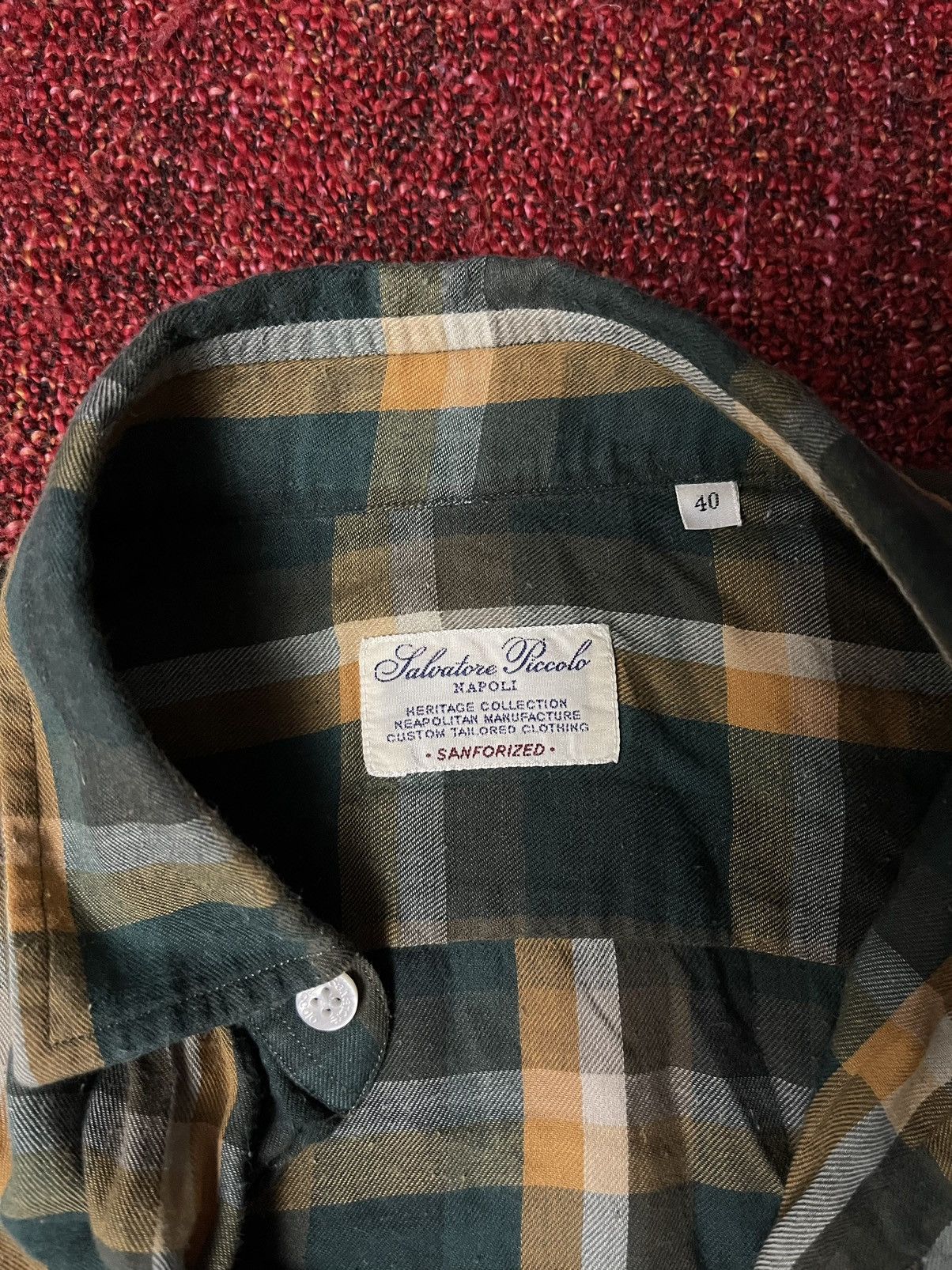 Flannel × Salvatore Piccolo Salvatore Piccolo Napoli vintage shirt flannel Size US XXS / EU 40 - 3 Thumbnail