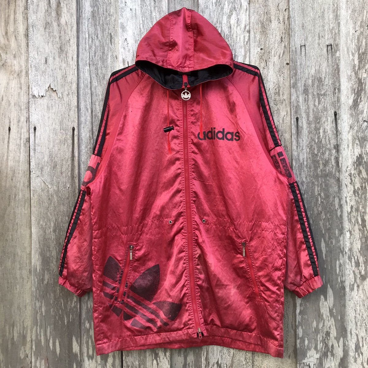 Adidas × Descente × Vintage Vintage Adidas Descente Windbreaker Jacket Big Logo Size US L / EU 52-54 / 3 - 15 Thumbnail