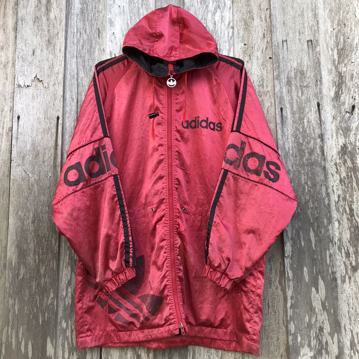 Adidas × Descente × Vintage Vintage Adidas Descente Windbreaker Jacket Big Logo Size US L / EU 52-54 / 3 - 9 Thumbnail