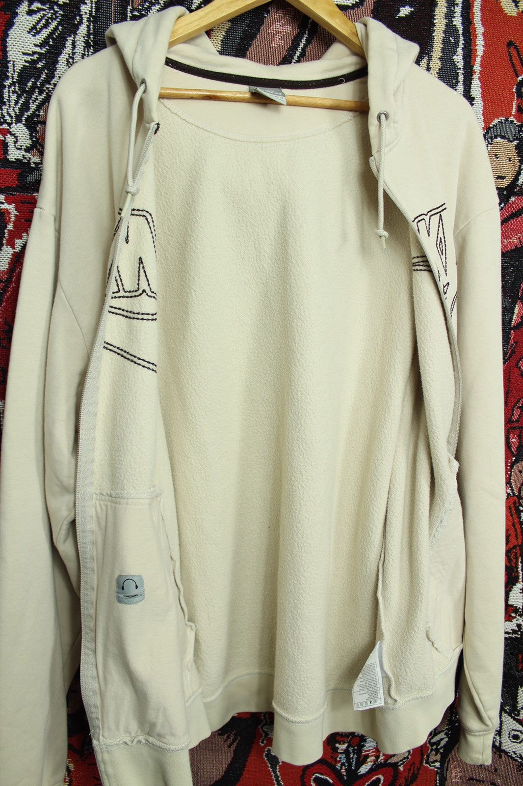 Nike × Vintage Vintage Nike Spellout Hoodie Retro Beige Brown XL Size US XL / EU 56 / 4 - 6 Thumbnail