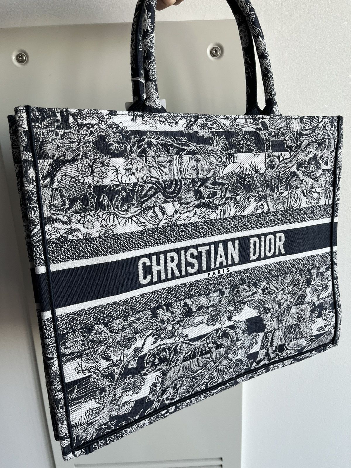 Dior Runway Limited Edition Dior Logo Large Embroidery Book Tote Size ONE SIZE - 25 Thumbnail