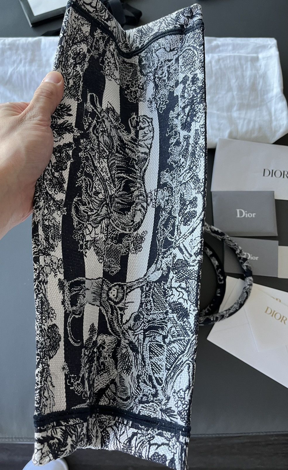 Dior Runway Limited Edition Dior Logo Large Embroidery Book Tote Size ONE SIZE - 23 Thumbnail