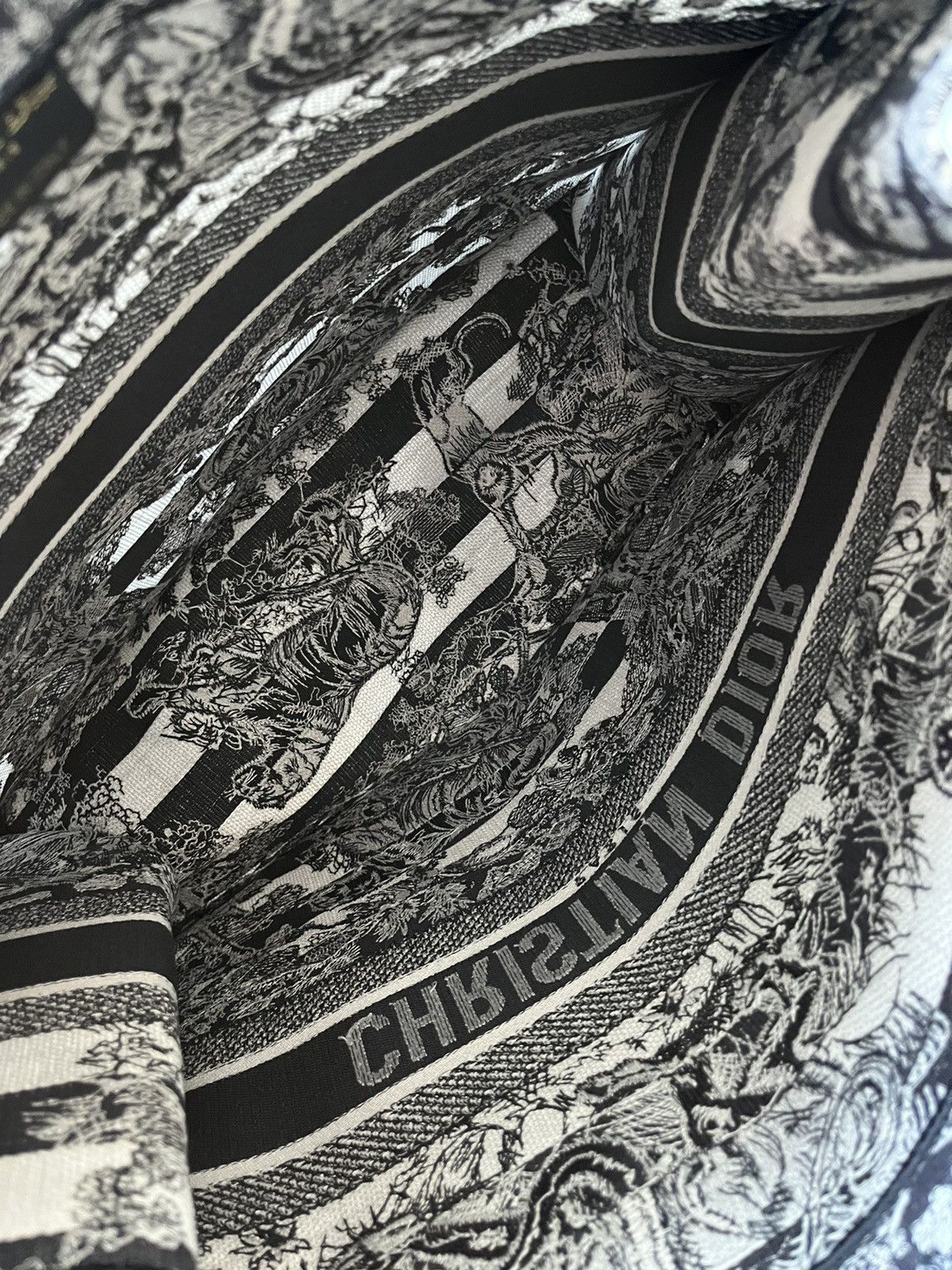 Dior Runway Limited Edition Dior Logo Large Embroidery Book Tote Size ONE SIZE - 10 Thumbnail