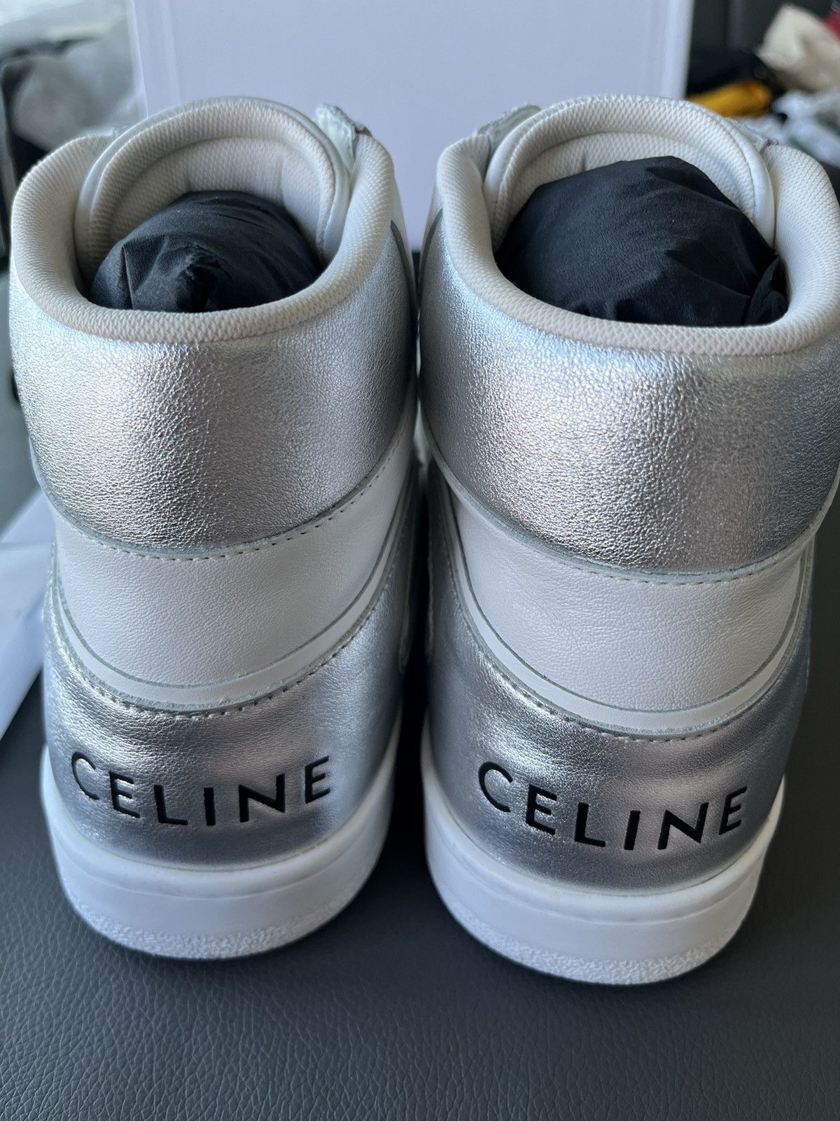 Celine × Hedi Slimane Super Runway Brand New Celine Logo Calfskin Trainer Sneaker Size US 11 / EU 44 - 6 Thumbnail