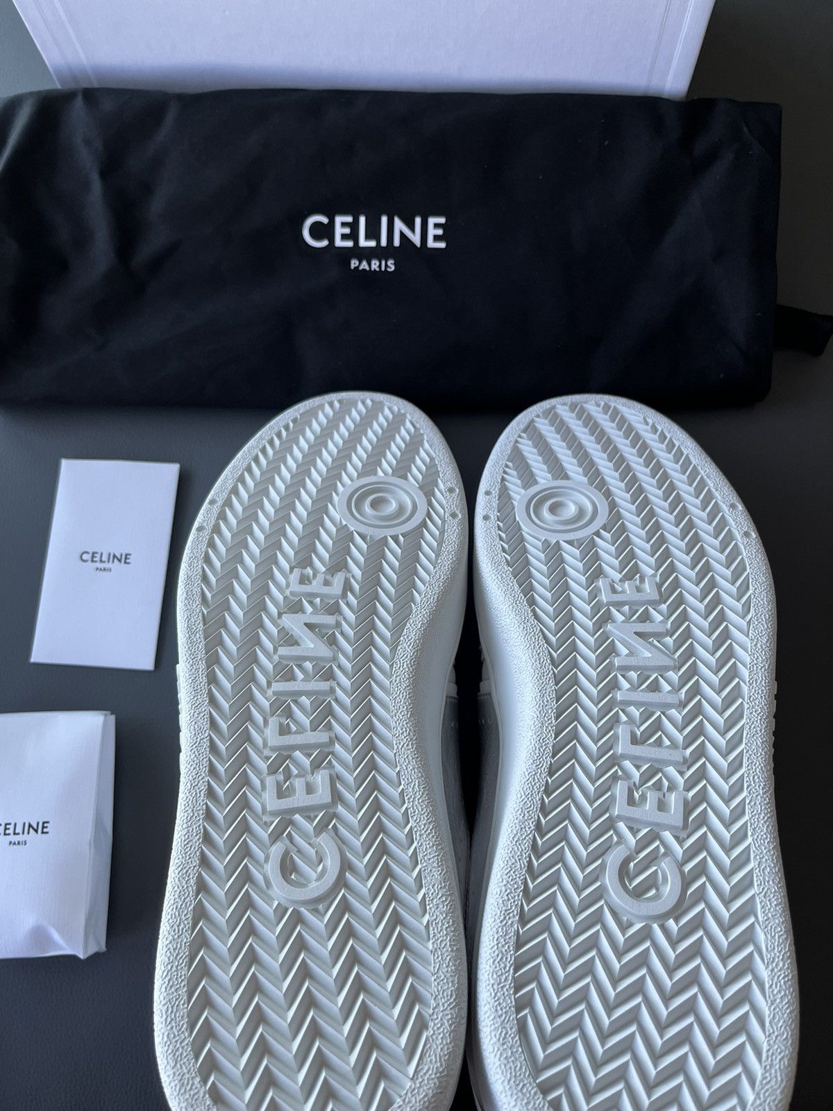 Celine × Hedi Slimane Super Runway Brand New Celine Logo Calfskin Trainer Sneaker Size US 11 / EU 44 - 5 Thumbnail
