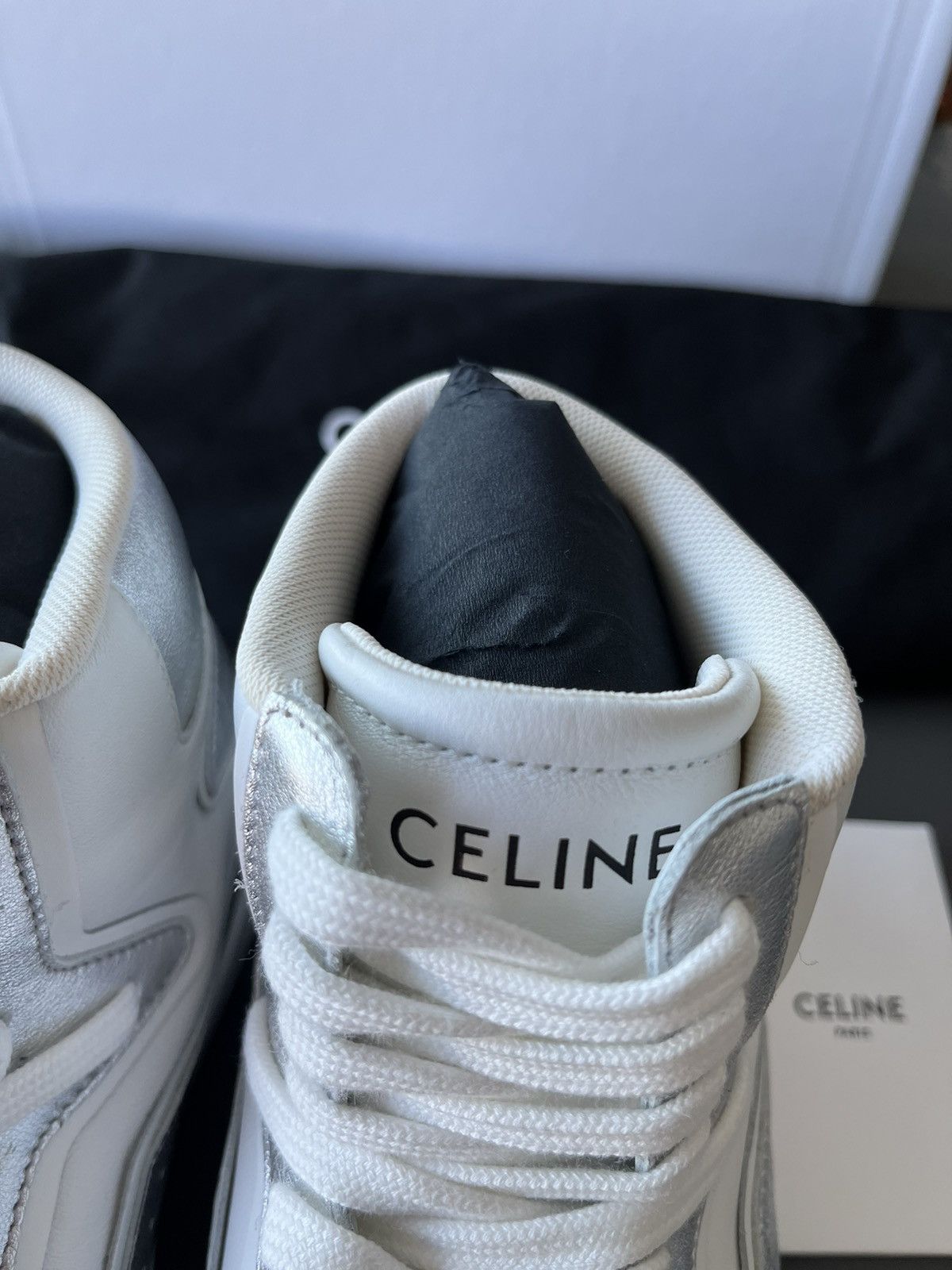 Celine × Hedi Slimane Super Runway Brand New Celine Logo Calfskin Trainer Sneaker Size US 11 / EU 44 - 16 Thumbnail