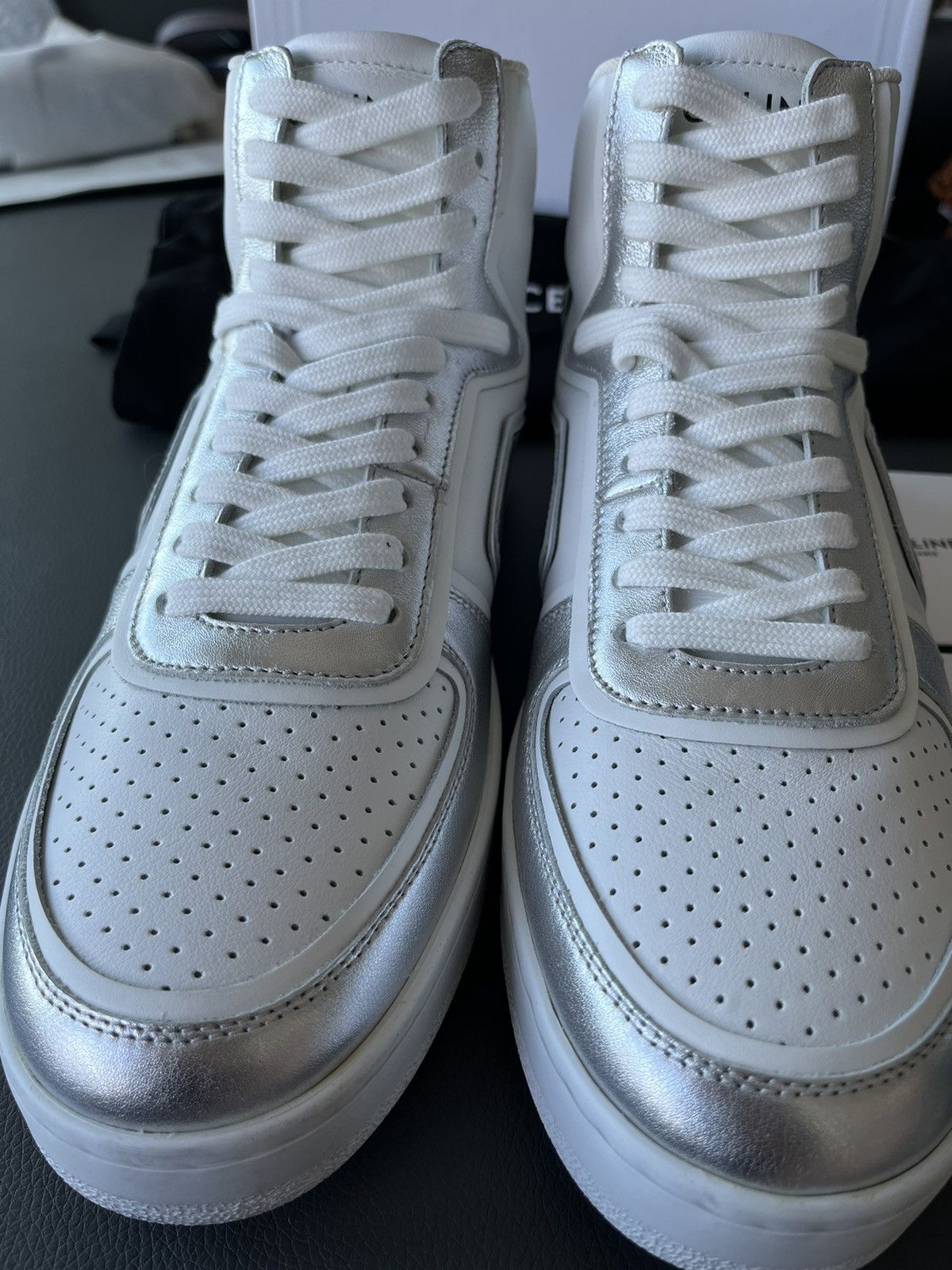Celine × Hedi Slimane Super Runway Brand New Celine Logo Calfskin Trainer Sneaker Size US 11 / EU 44 - 15 Thumbnail