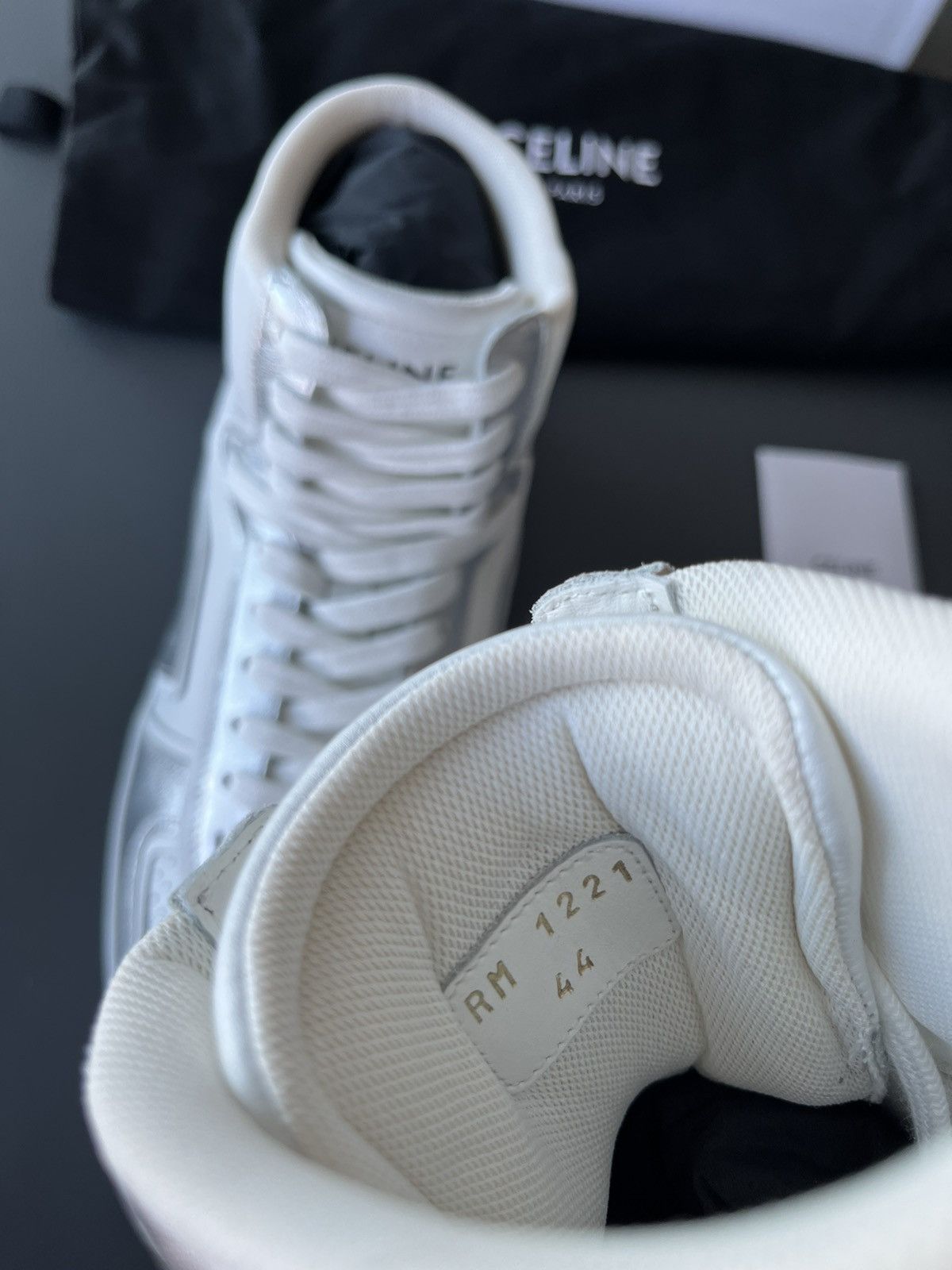 Celine × Hedi Slimane Super Runway Brand New Celine Logo Calfskin Trainer Sneaker Size US 11 / EU 44 - 4 Thumbnail