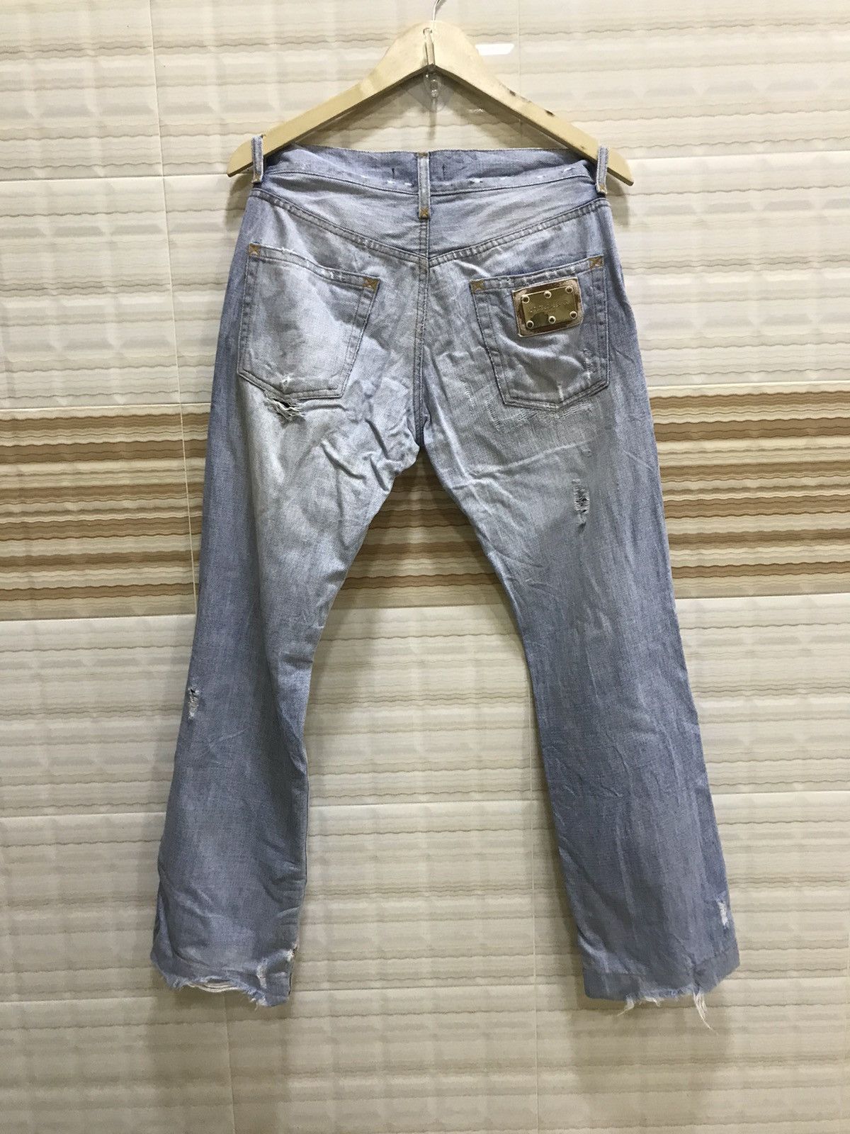 Dolce & Gabbana 🔥 Distressed Dolce & Gabbana Denim Pants Size US 31 - 2 Thumbnail