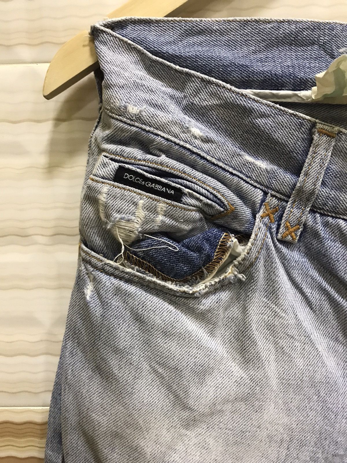 Dolce & Gabbana 🔥 Distressed Dolce & Gabbana Denim Pants Size US 31 - 4 Thumbnail
