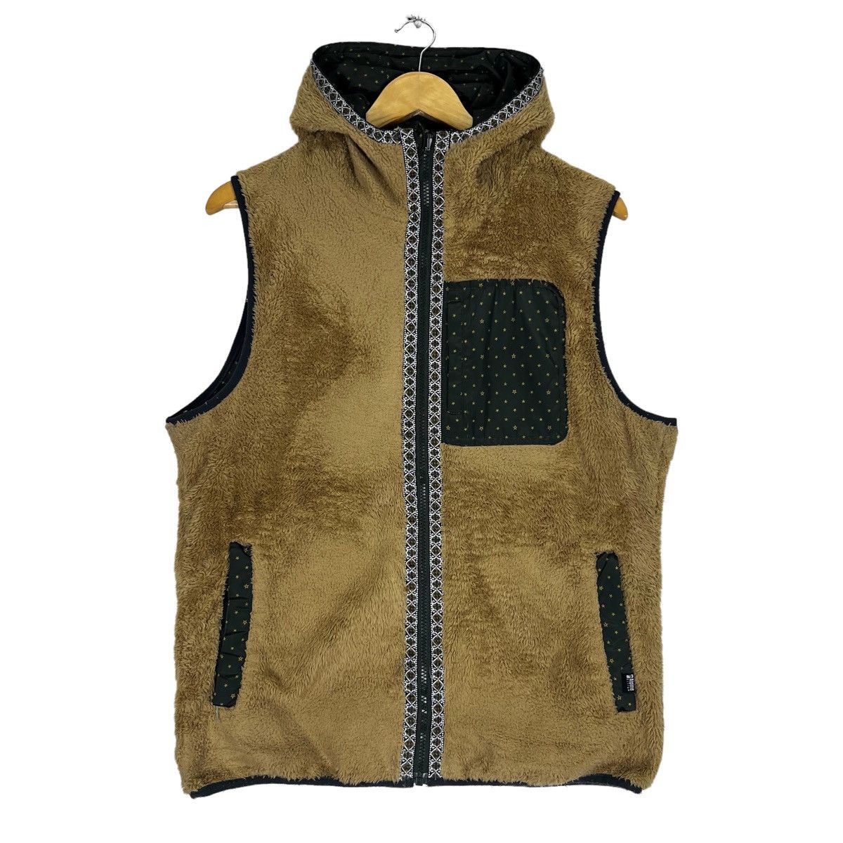 Alpine Design fleece hoodie deep pile vest