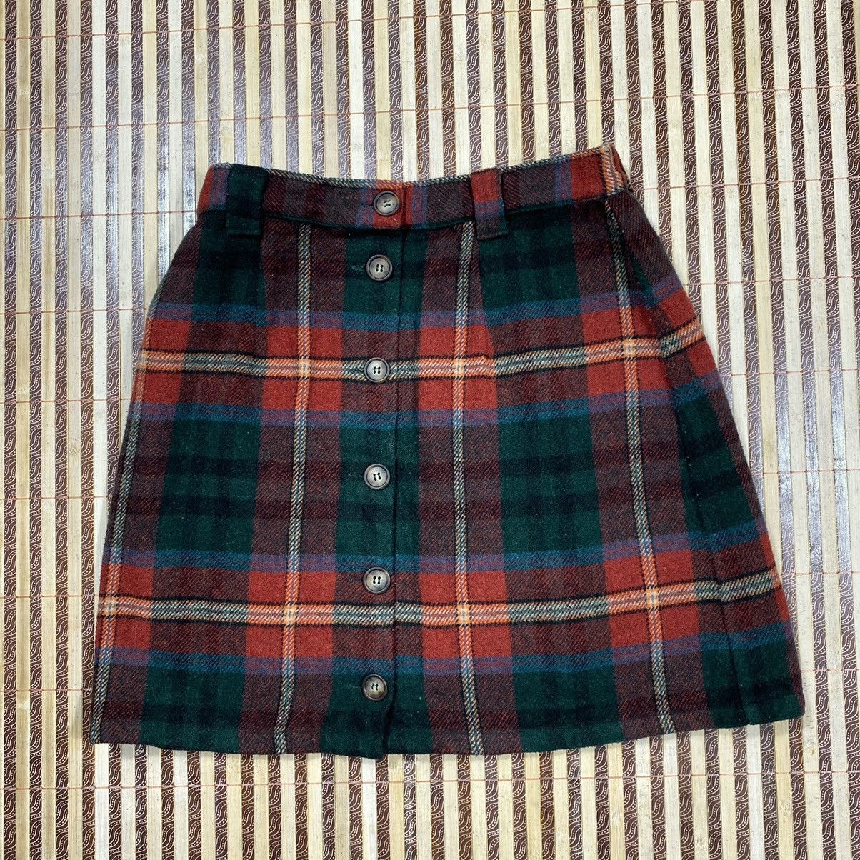 United Colors Of Benetton Scottish Red Tartan Mini Skirt By Benetton Size 27" / US 4 / IT 40 - 1 Thumbnail