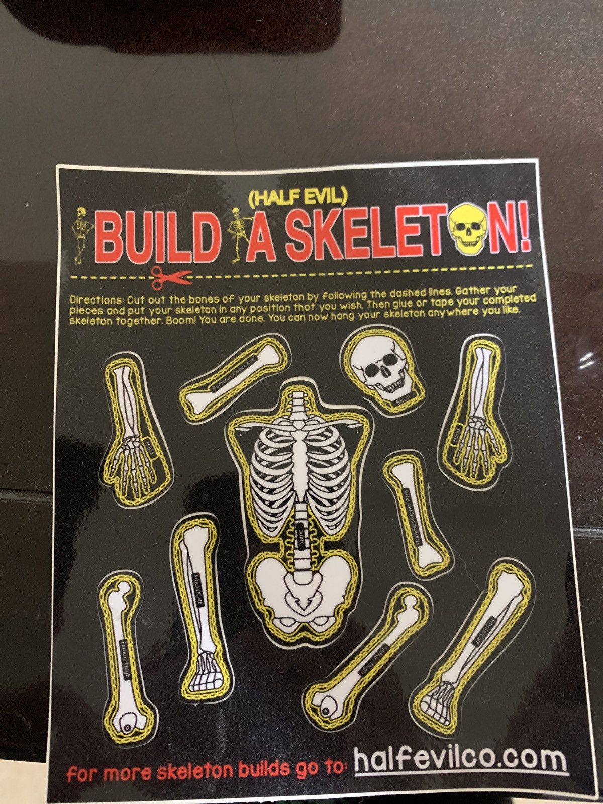 Half Evil Half evil skeleton sticker | Grailed