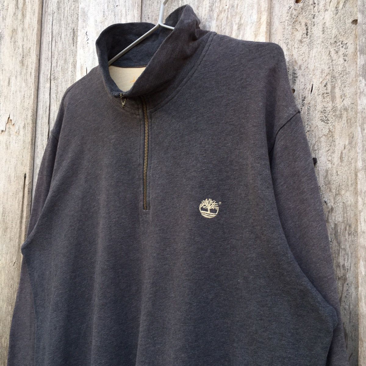 Timberland × Vintage Vintage Timberland Half Zip Sweatshirt Size US L / EU 52-54 / 3 - 3 Thumbnail