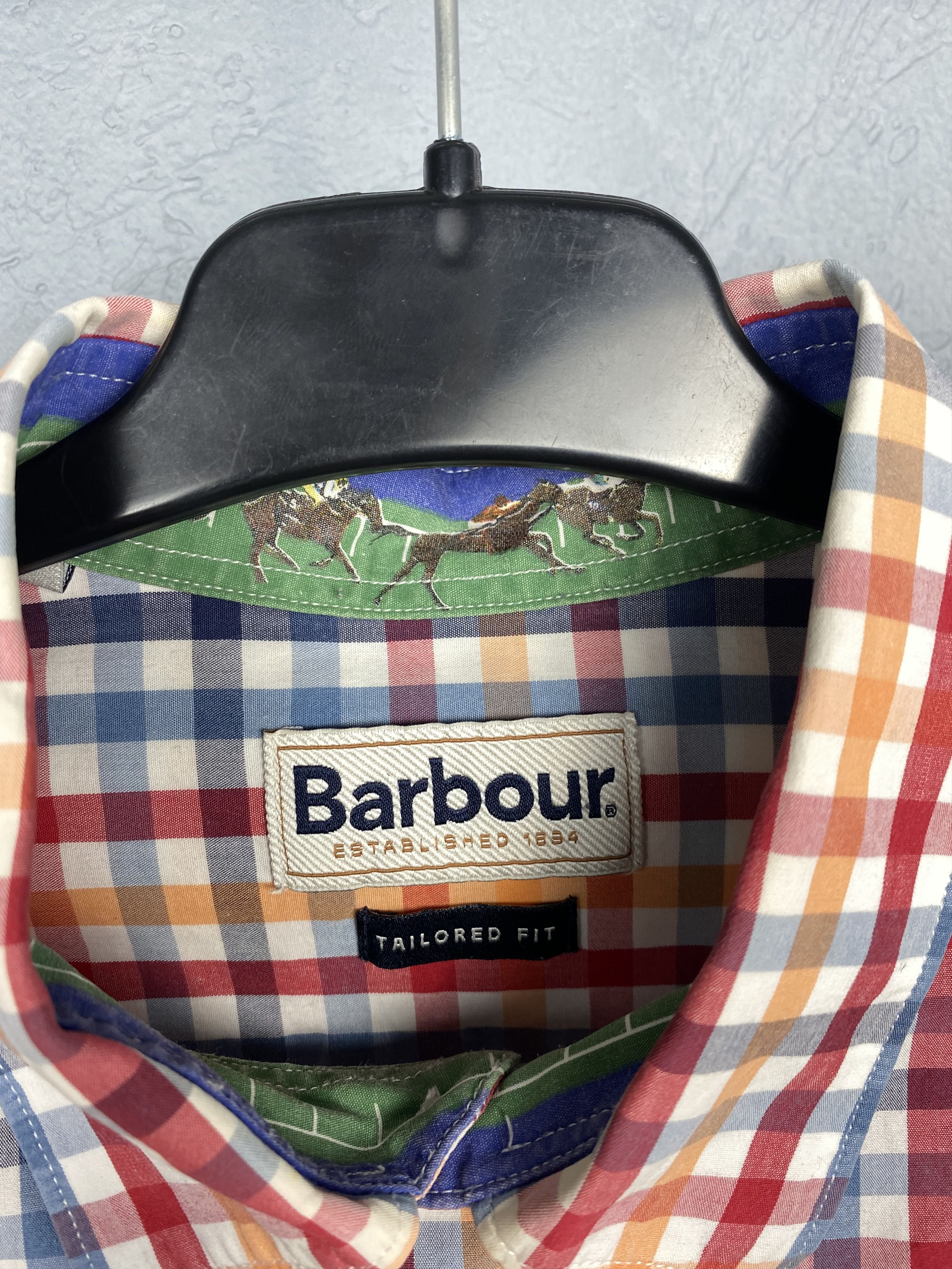 Barbour Barbour Vintage Plaid Long Sleeve Shirt Size US L / EU 52-54 / 3 - 4 Thumbnail