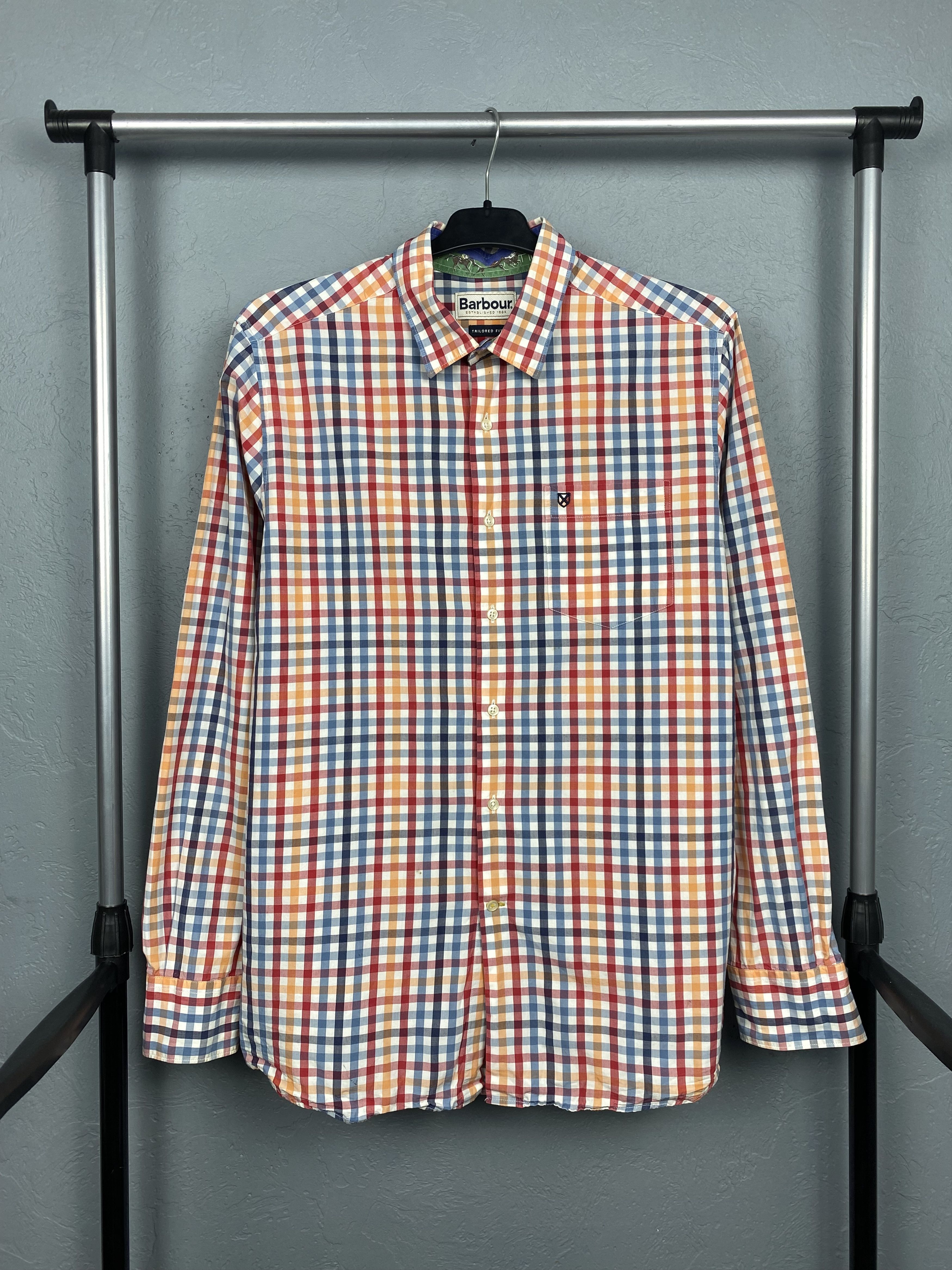Barbour Barbour Vintage Plaid Long Sleeve Shirt Size US L / EU 52-54 / 3 - 1 Thumbnail