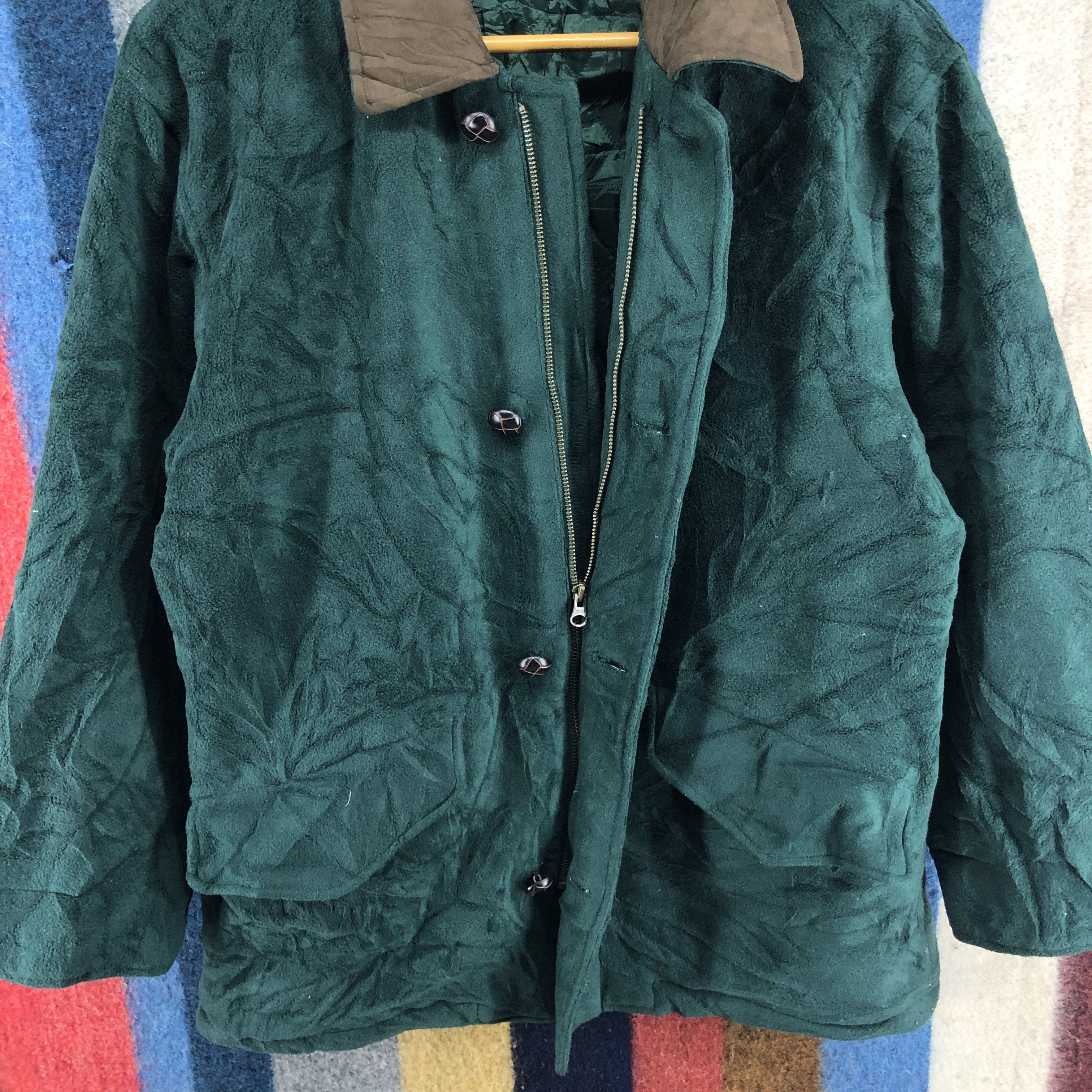 Japanese Brand ABURAYSIA Mode Pour Hommes Button Down Fleece Jacket #087/E Size US L / EU 52-54 / 3 - 2 Thumbnail