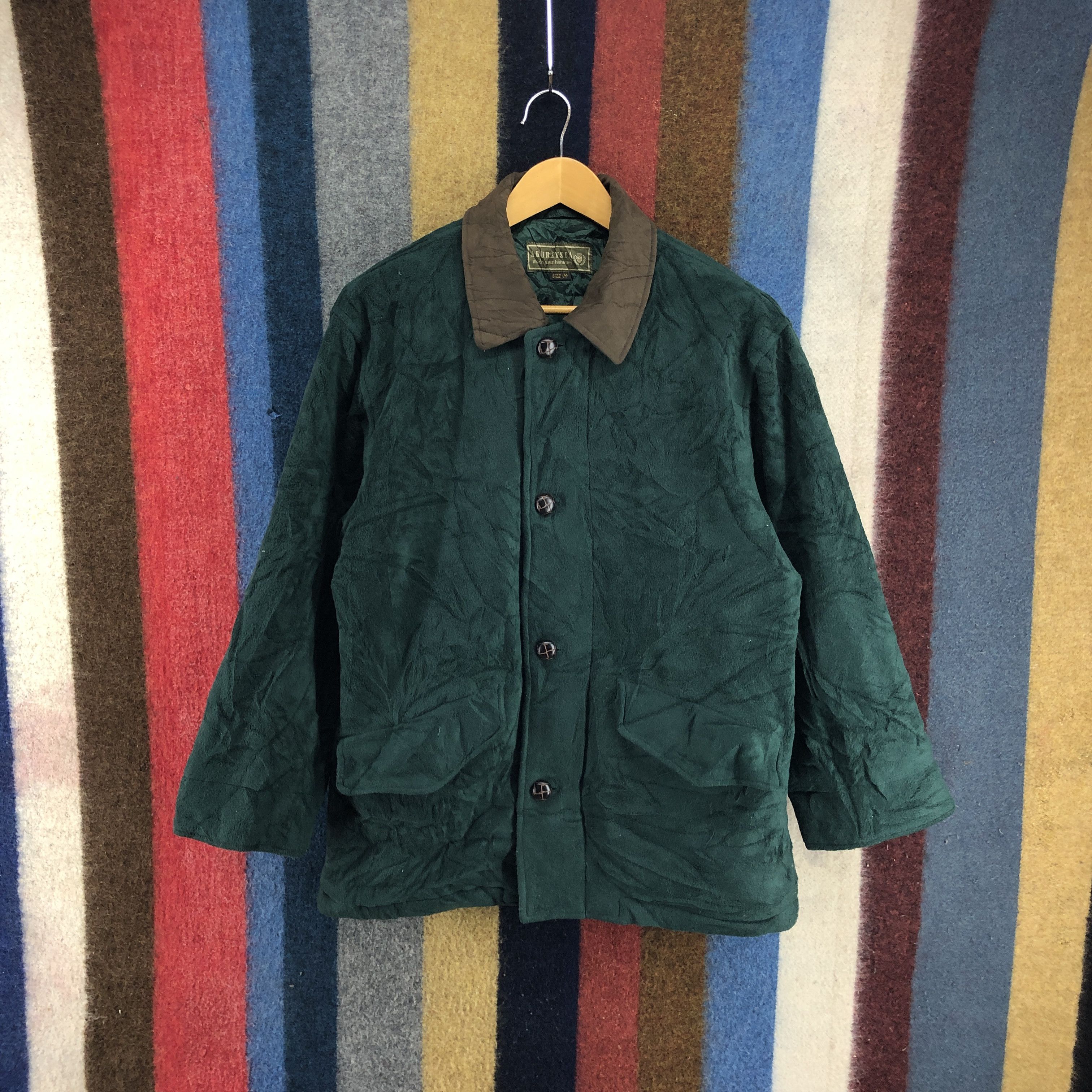 Japanese Brand ABURAYSIA Mode Pour Hommes Button Down Fleece Jacket #087/E Size US L / EU 52-54 / 3 - 1 Thumbnail