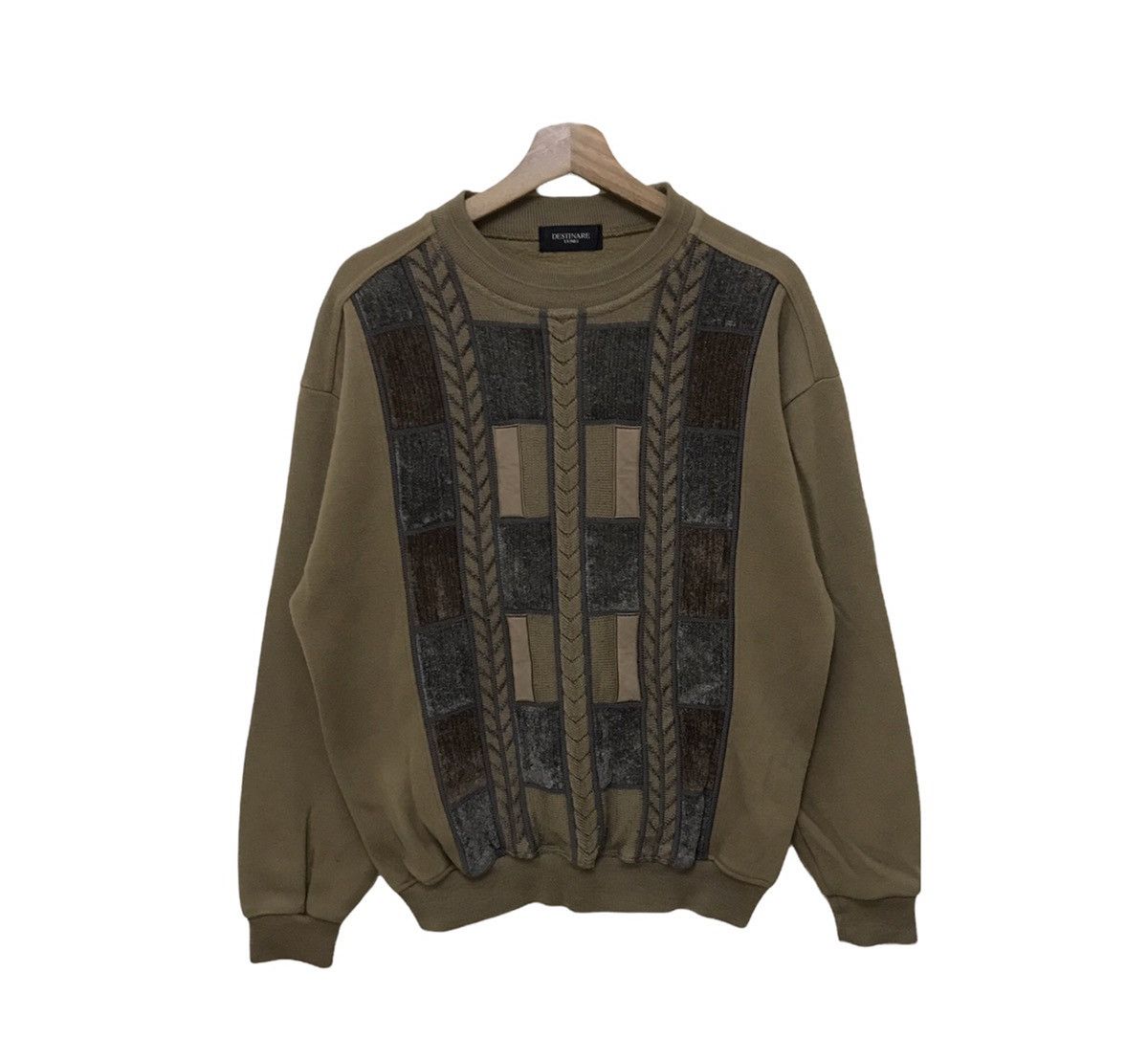 image of Vintage Destinare Uomo Sweatshirt in Khaki, Men's (Size Medium)