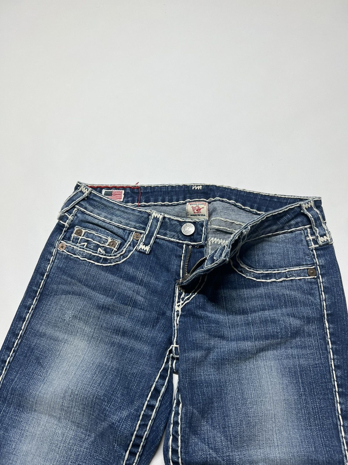 True Religion × Vintage Vintage Y2k True Religion Stella Super T USA Denim Jeans 00s Size 28" / US 6 / IT 42 - 7 Thumbnail