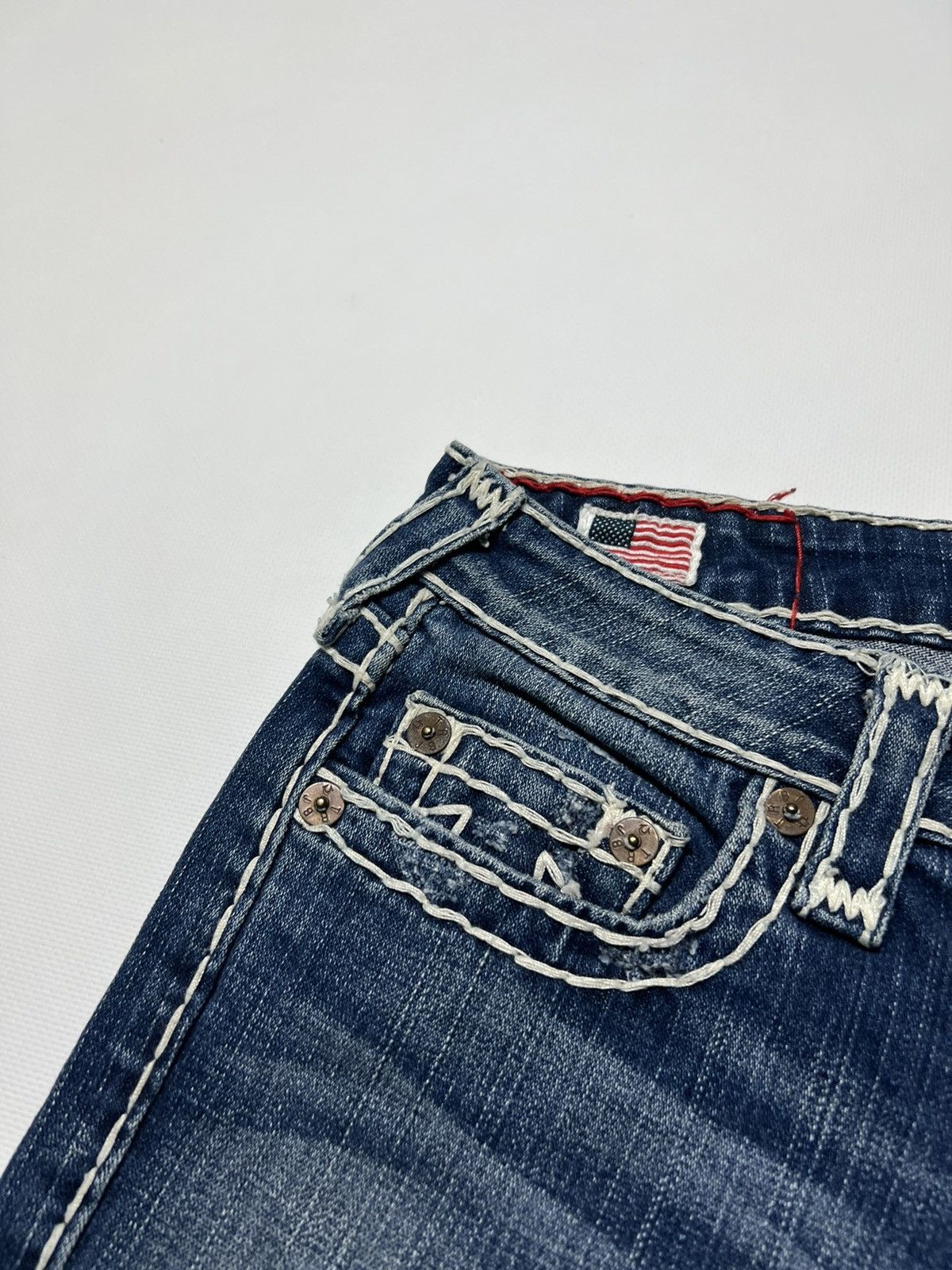 True Religion × Vintage Vintage Y2k True Religion Stella Super T USA Denim Jeans 00s Size 28" / US 6 / IT 42 - 6 Thumbnail