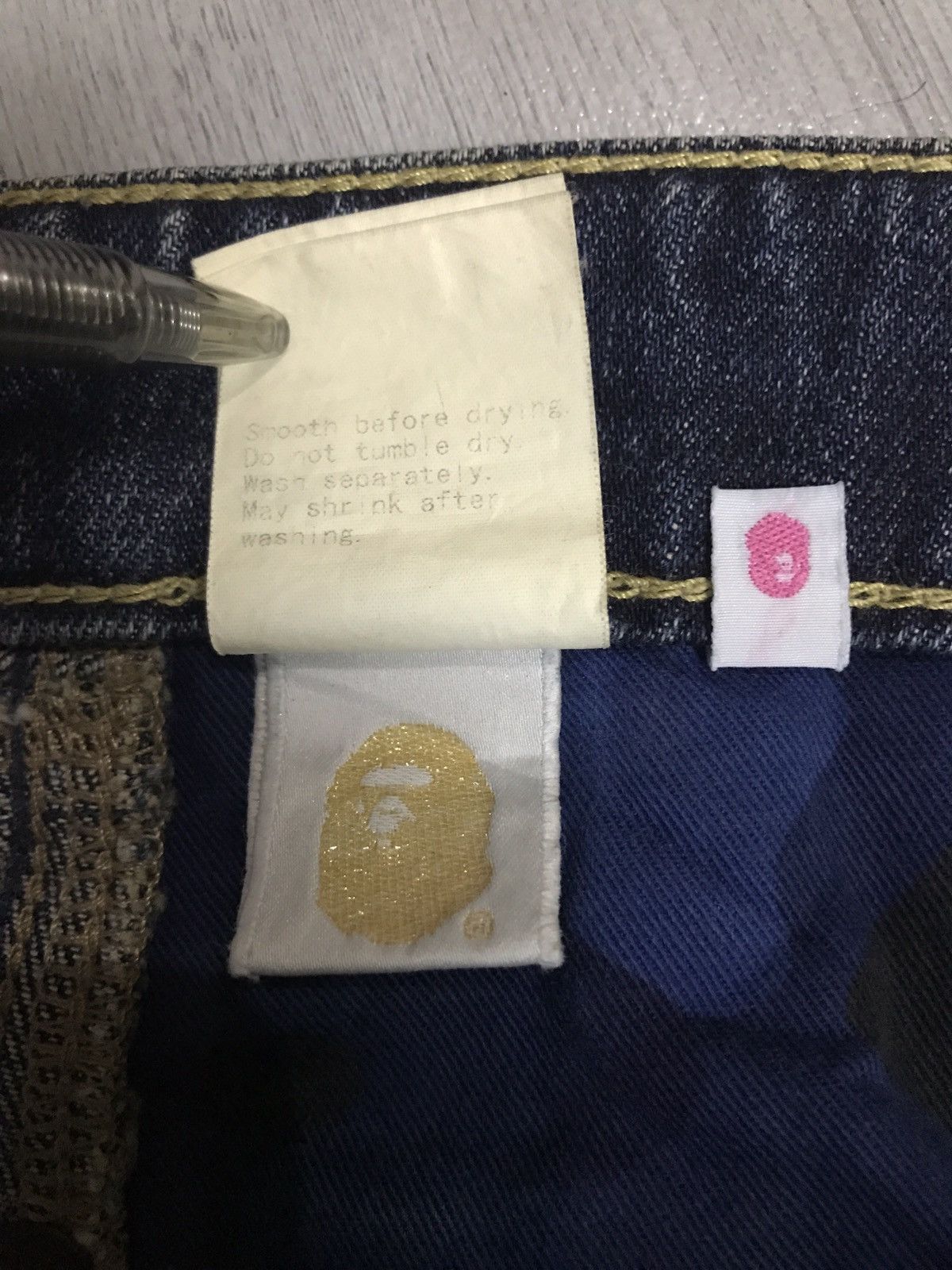 Bape Women’s Bape Classic A Bathing Ape Bapesta Logo Denim Skirt Size 32" / US 10 / IT 46 - 8 Thumbnail