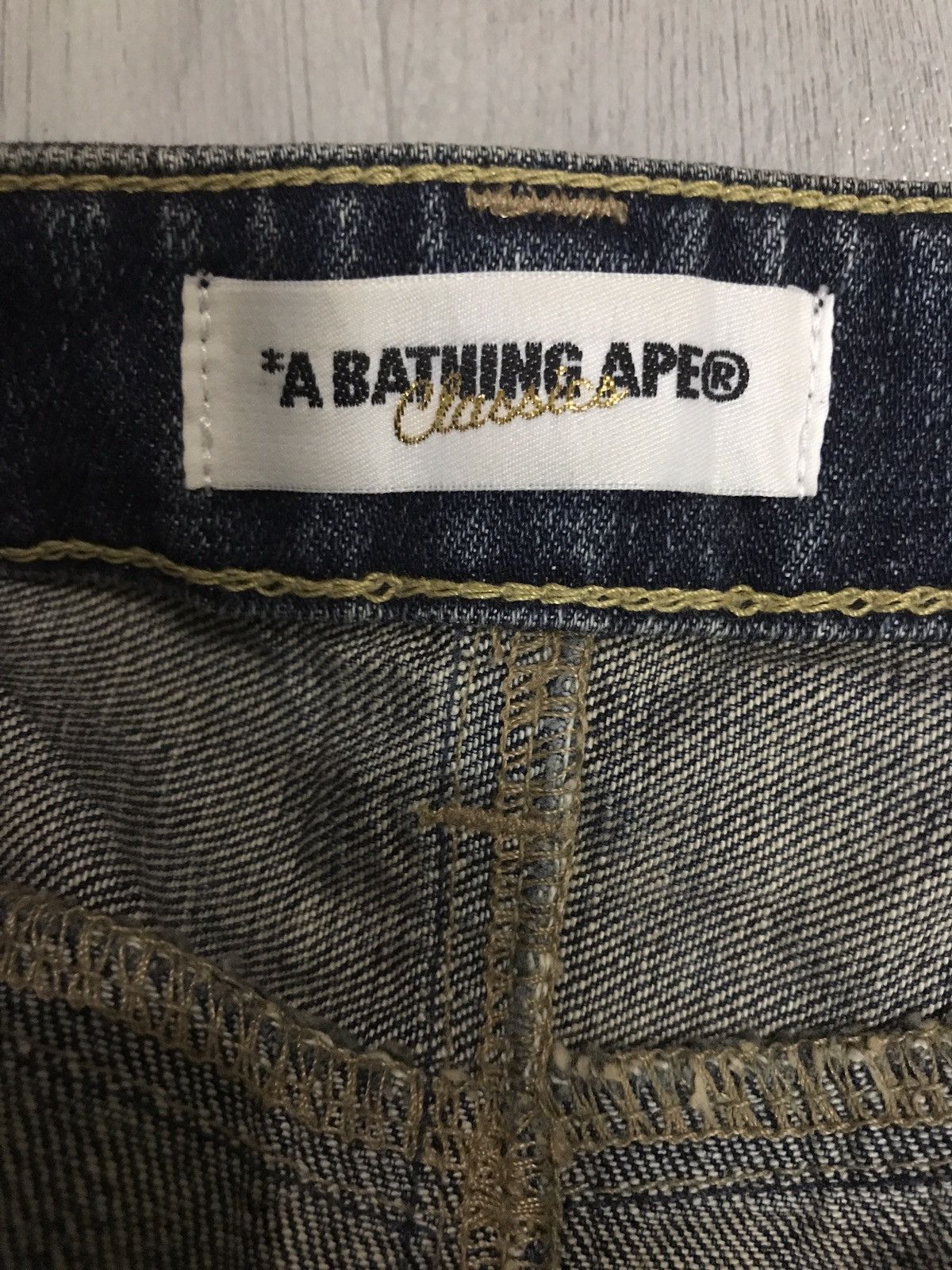 Bape Women’s Bape Classic A Bathing Ape Bapesta Logo Denim Skirt Size 32" / US 10 / IT 46 - 5 Thumbnail
