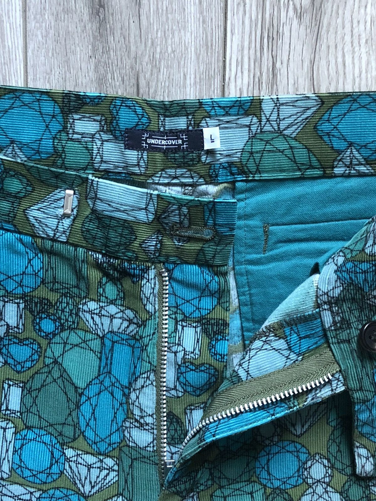 Futura Undercover X Futura “D.A.V.F.” Jewel Print Corduroy Pants Size US 32 / EU 48 - 3 Thumbnail