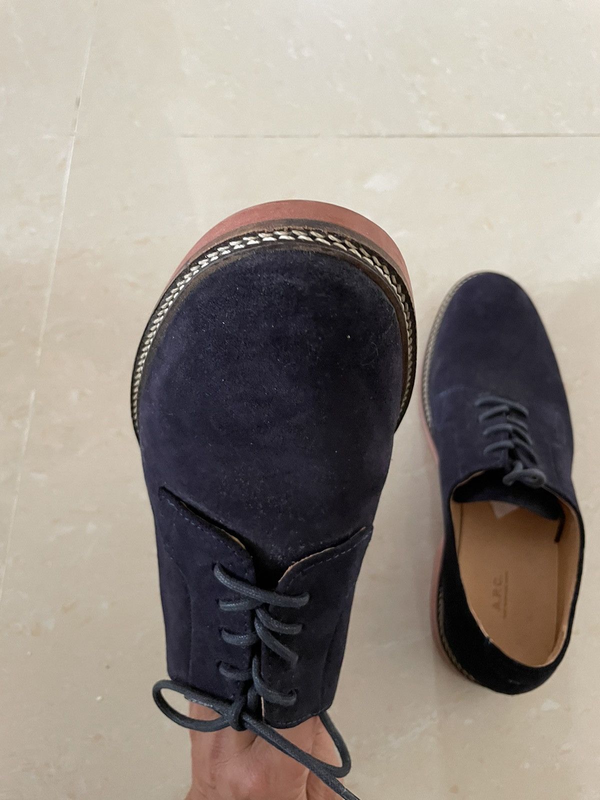 A.P.C. A.P.C Dark Navy Suede laced Shoes - 95% New Size US 9 / EU 42 - 4 Thumbnail