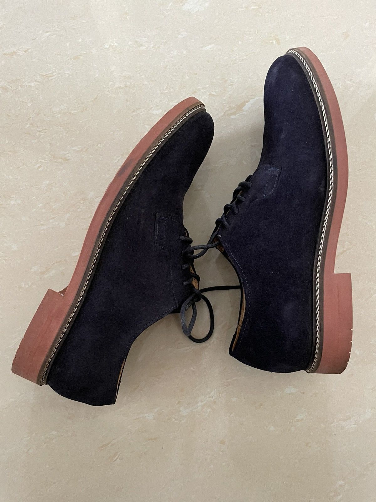 A.P.C. A.P.C Dark Navy Suede laced Shoes - 95% New Size US 9 / EU 42 - 1 Thumbnail