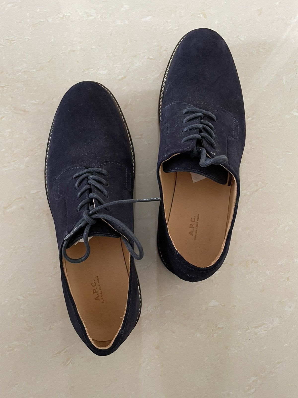 A.P.C. A.P.C Dark Navy Suede laced Shoes - 95% New Size US 9 / EU 42 - 2 Thumbnail