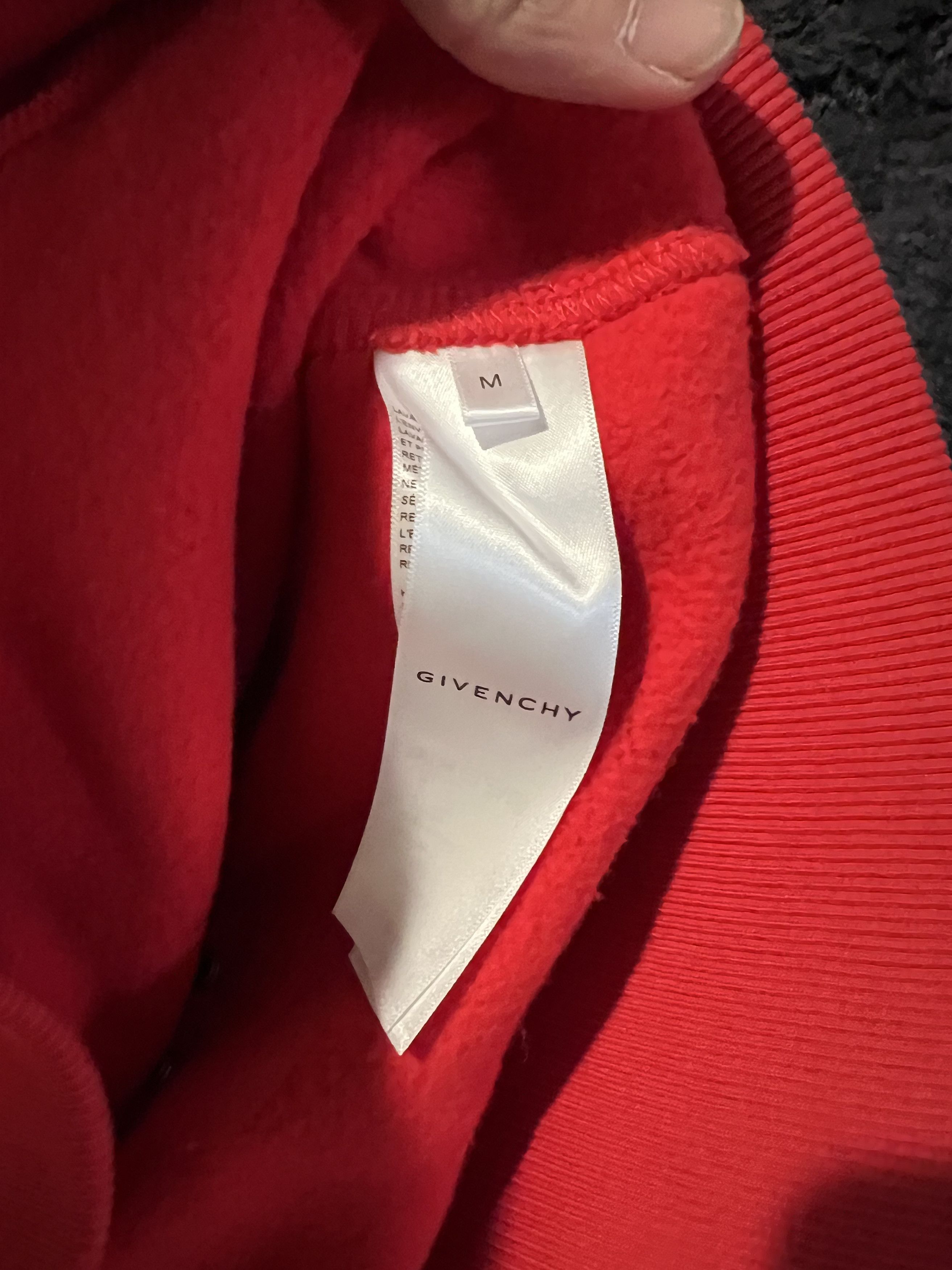 Givenchy Givenchy Red Oversized Metal Detail Crewneck Size US M / EU 48-50 / 2 - 7 Thumbnail