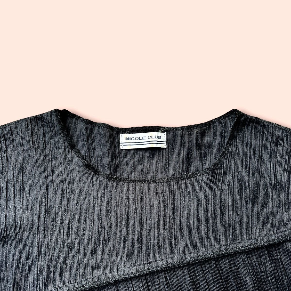 Japanese Brand × Pleats Please Issey Miyake × Vintage VINTAGE NICOLE CLUB PLEATED SHIRT Size M / US 6-8 / IT 42-44 - 2 Thumbnail