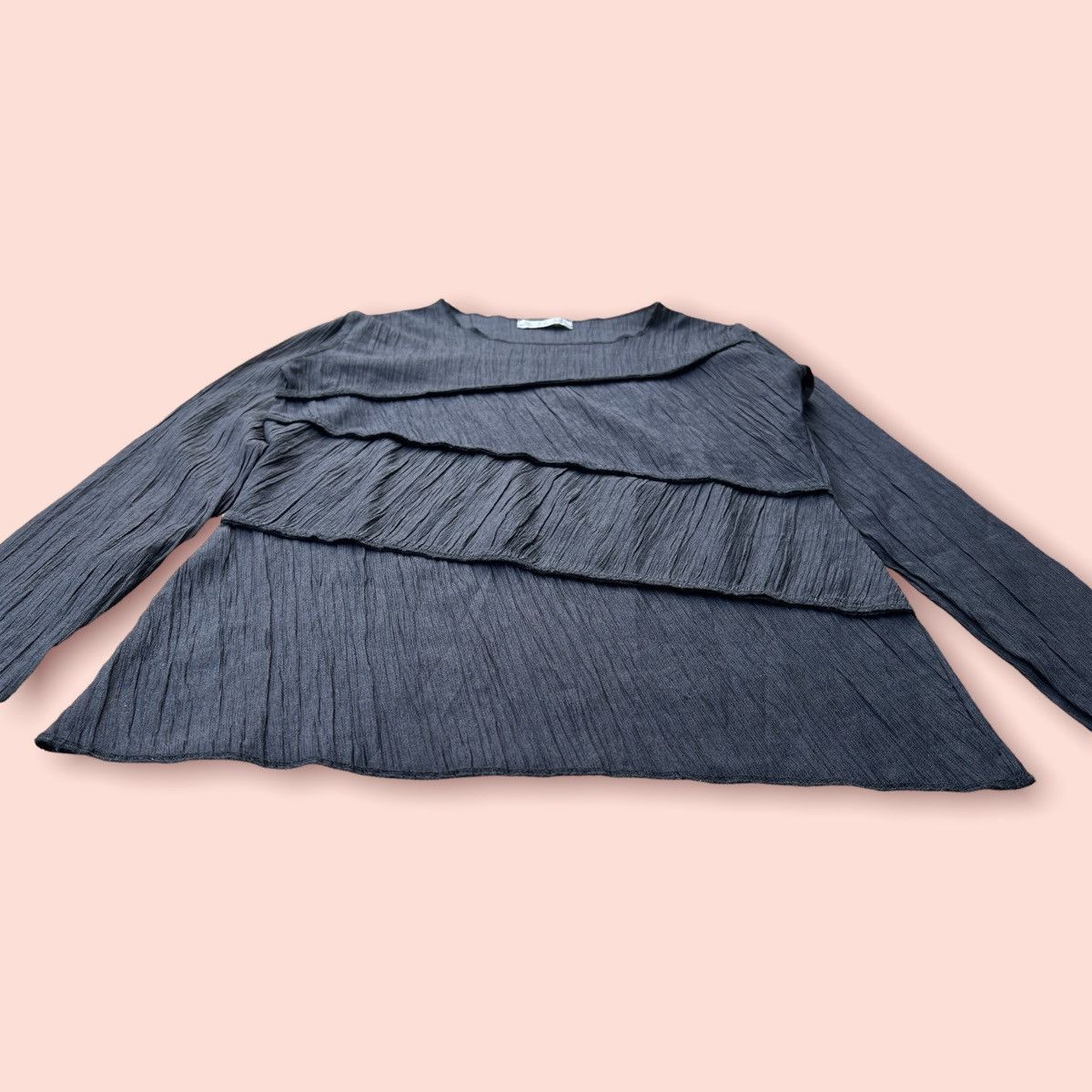 Japanese Brand × Pleats Please Issey Miyake × Vintage VINTAGE NICOLE CLUB PLEATED SHIRT Size M / US 6-8 / IT 42-44 - 7 Thumbnail