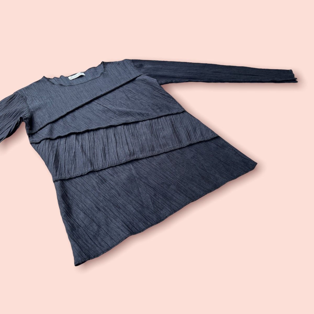 Japanese Brand × Pleats Please Issey Miyake × Vintage VINTAGE NICOLE CLUB PLEATED SHIRT Size M / US 6-8 / IT 42-44 - 5 Thumbnail
