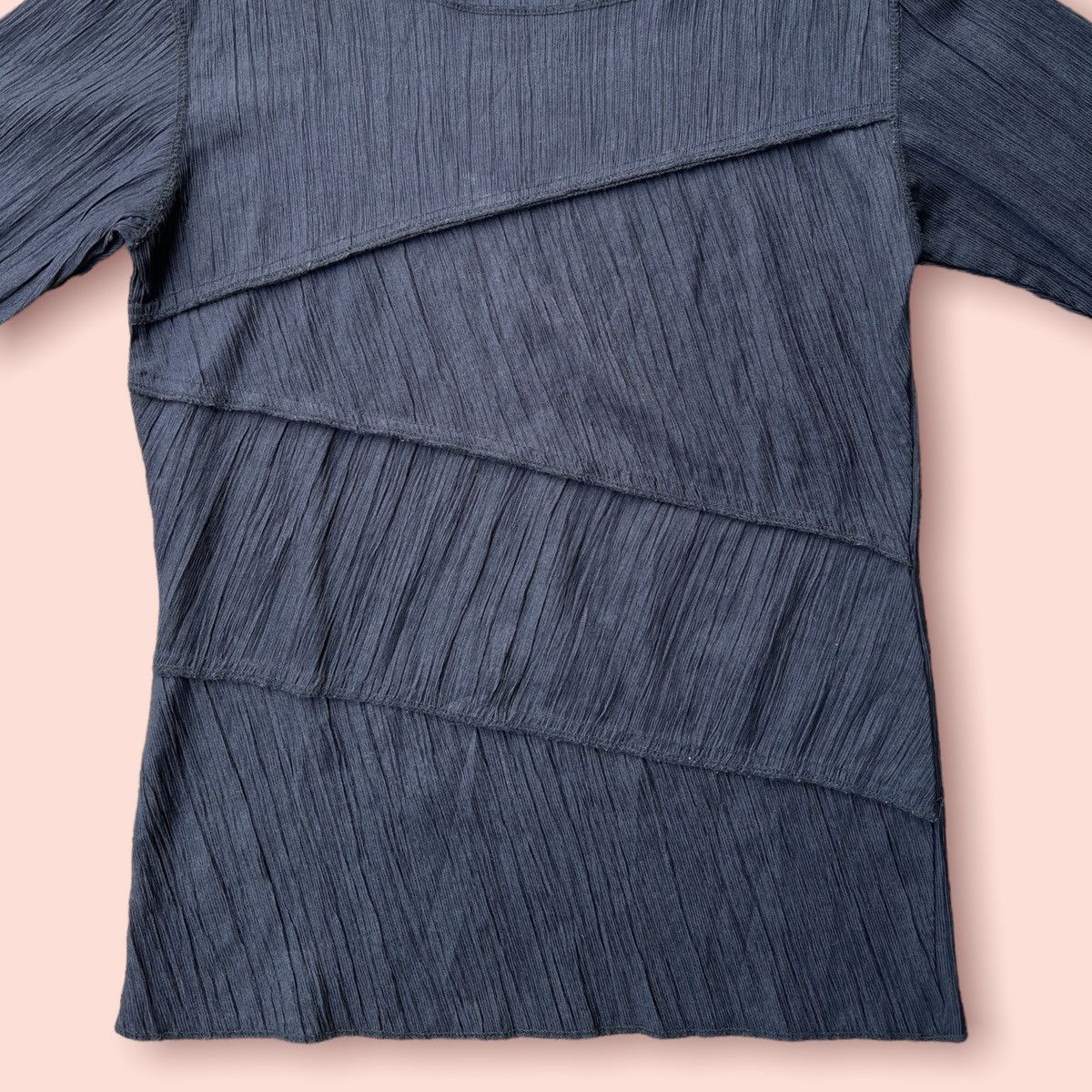 Japanese Brand × Pleats Please Issey Miyake × Vintage VINTAGE NICOLE CLUB PLEATED SHIRT Size M / US 6-8 / IT 42-44 - 4 Thumbnail