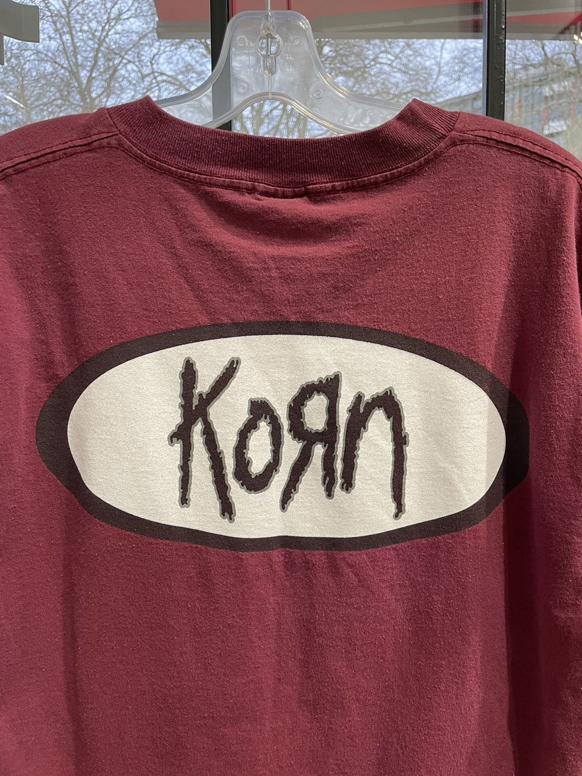 KORN band T-shirt, band T, men's size L cotton black type Vintage Second Hand