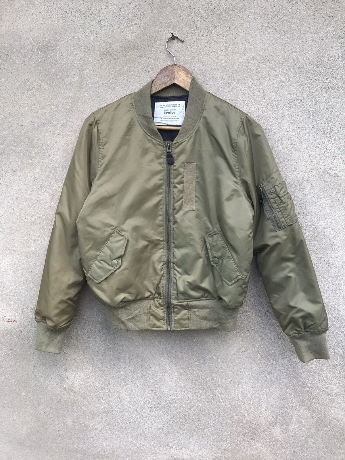 Japanese Brand MA1 HEATHER BOMBER JACKET Size US S / EU 44-46 / 1 - 2 Thumbnail