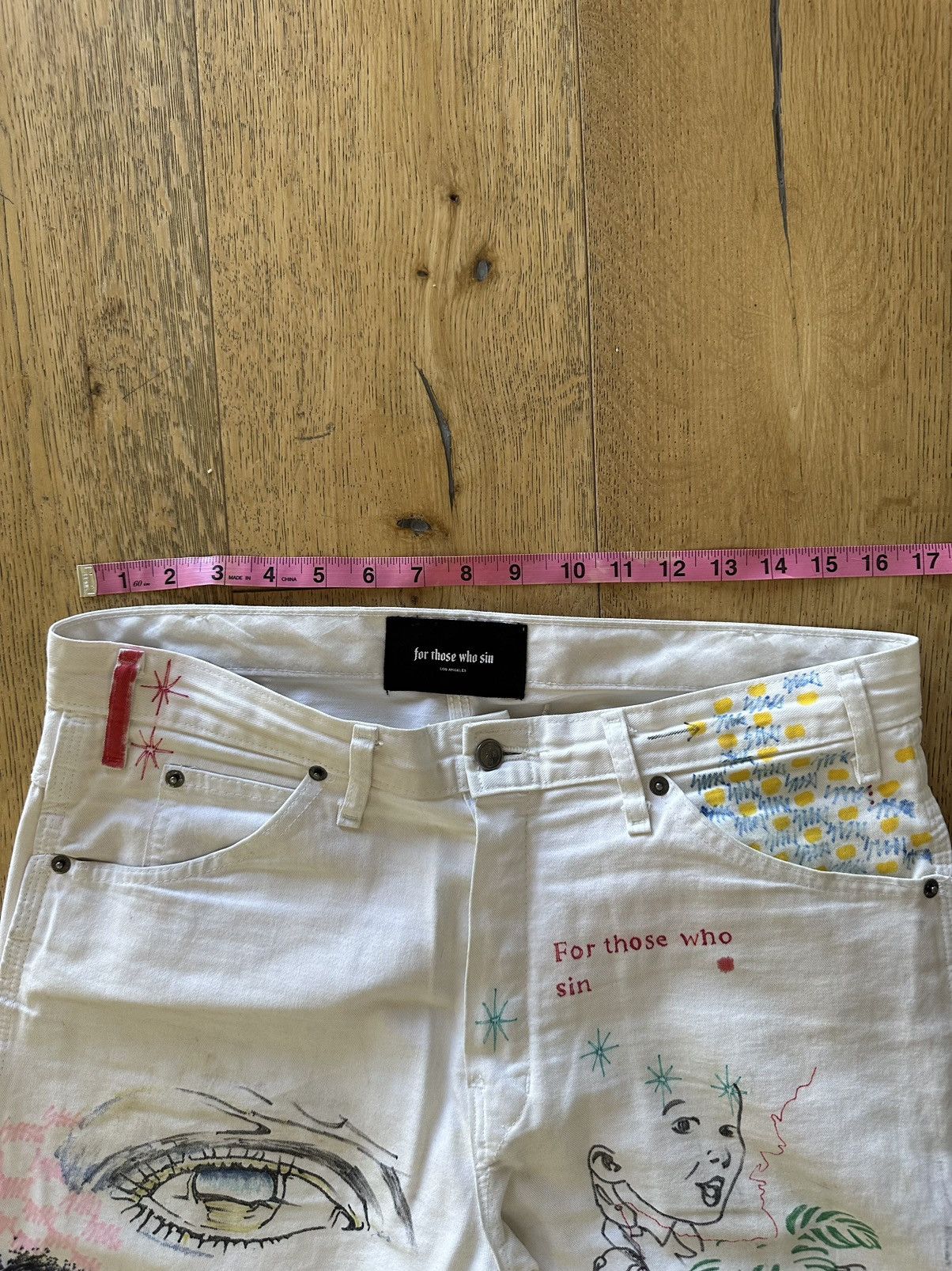 For Those Who Sin FTWS X Terry Urban 1 of 1 hand drawn work pant Size US 32 / EU 48 - 3 Thumbnail