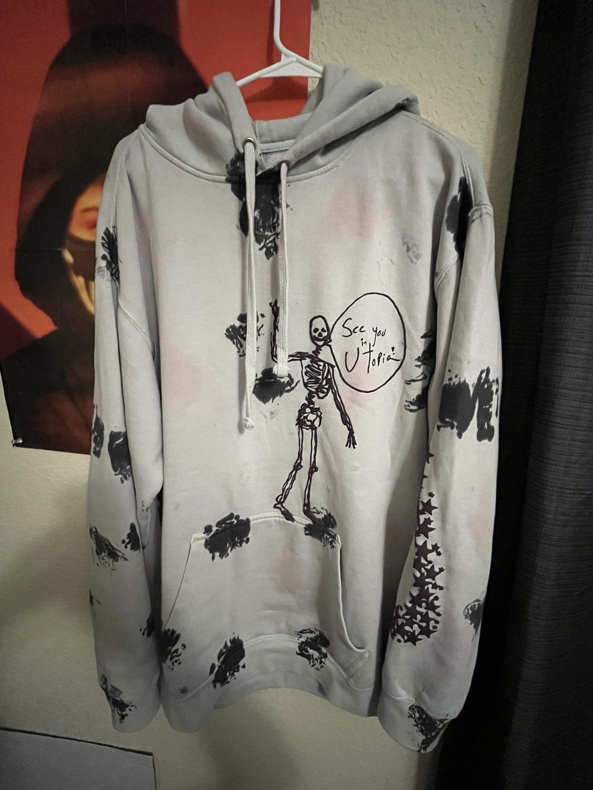 Travis Scott *RARE* GREY ASTROWORLD MERCH 2021 SEE YOU IN UTOPIA HOODIE